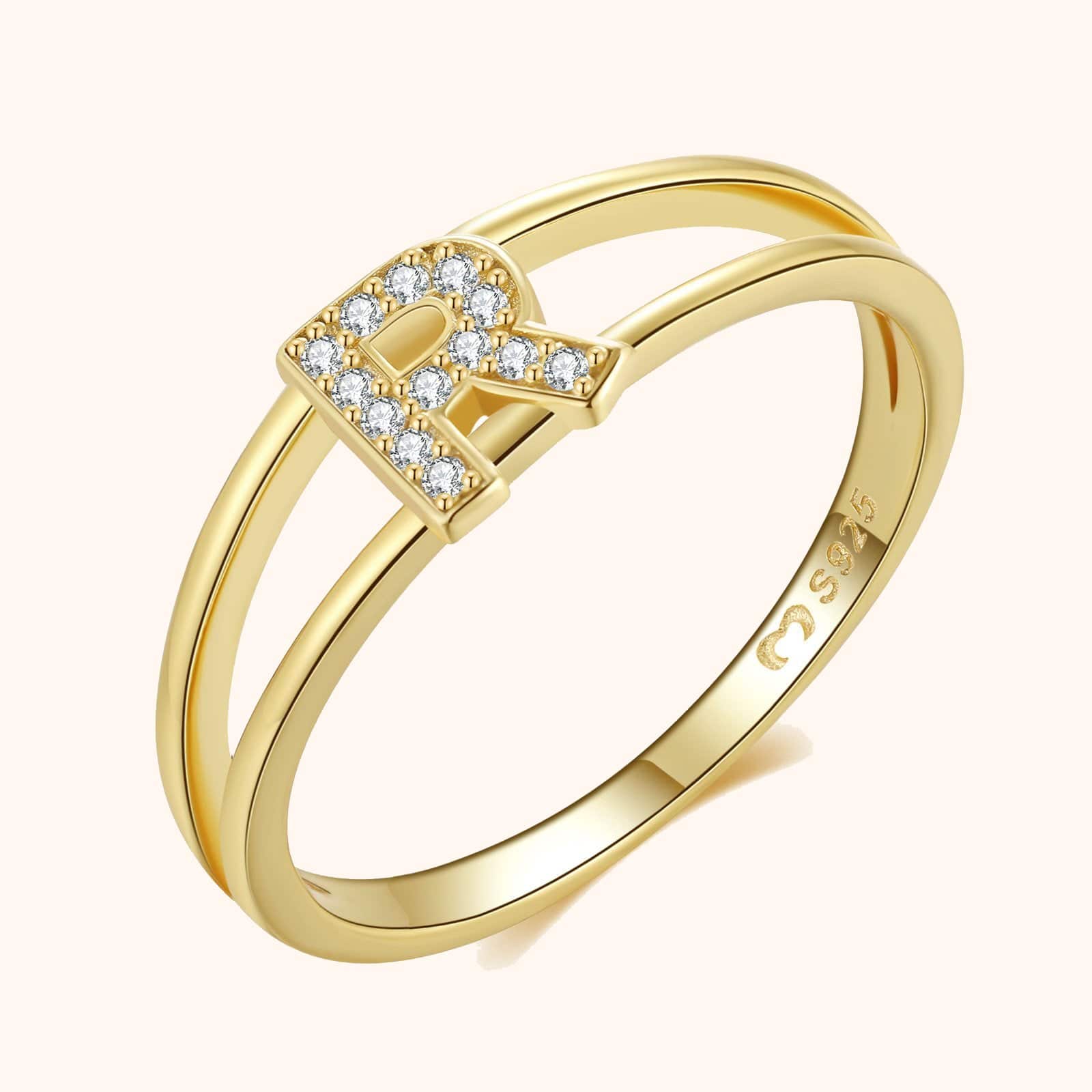 Golden Initials Ring