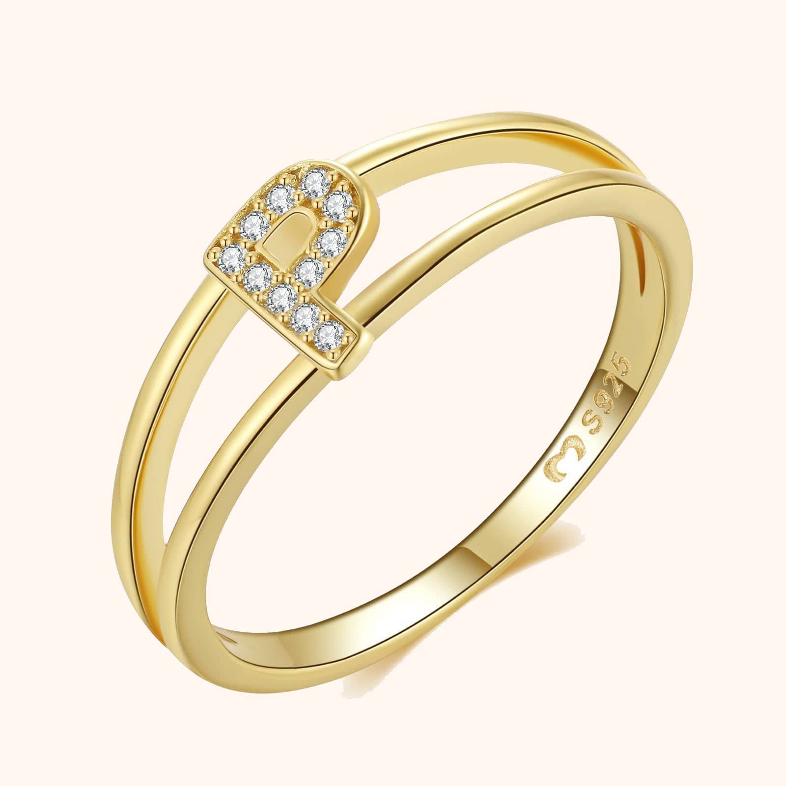 Golden Initials Ring