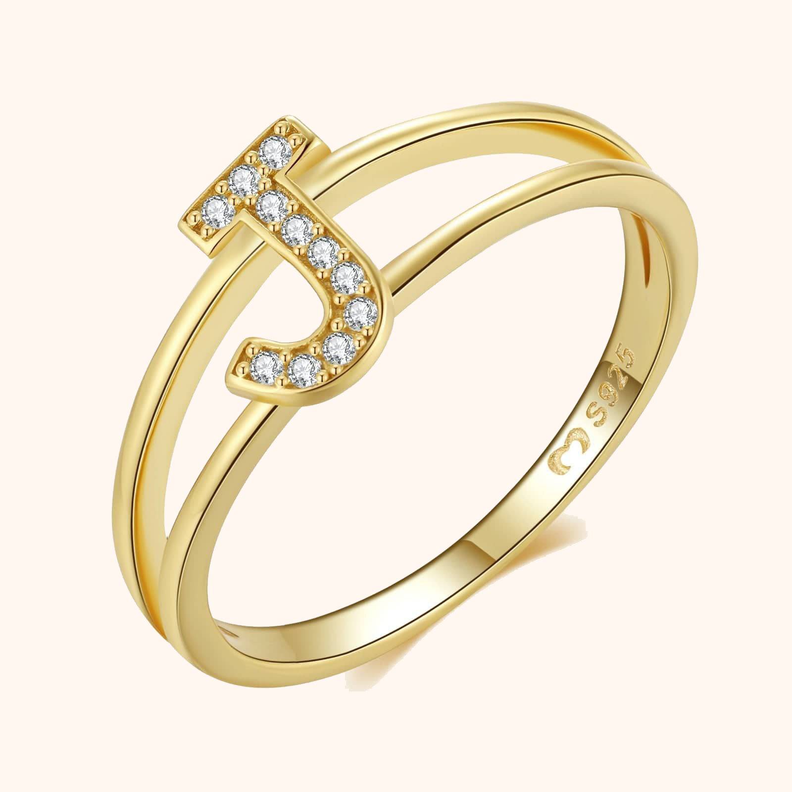 Golden Initials Ring