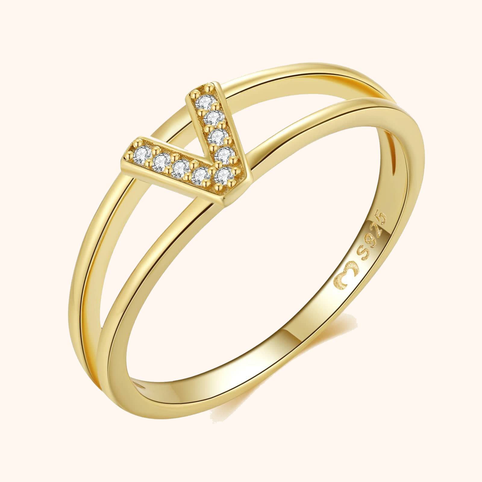 Golden Initials Ring