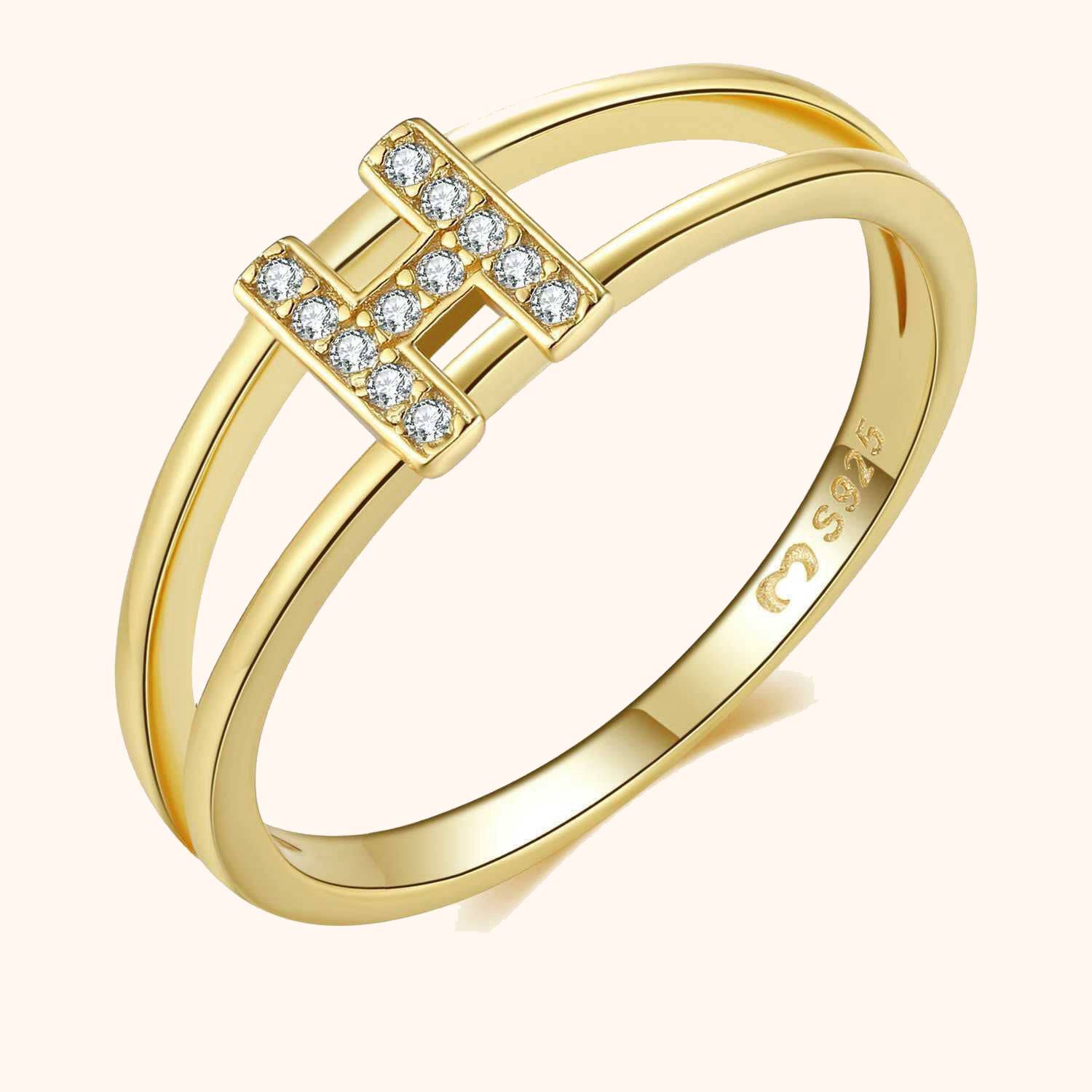 Golden Initials Ring