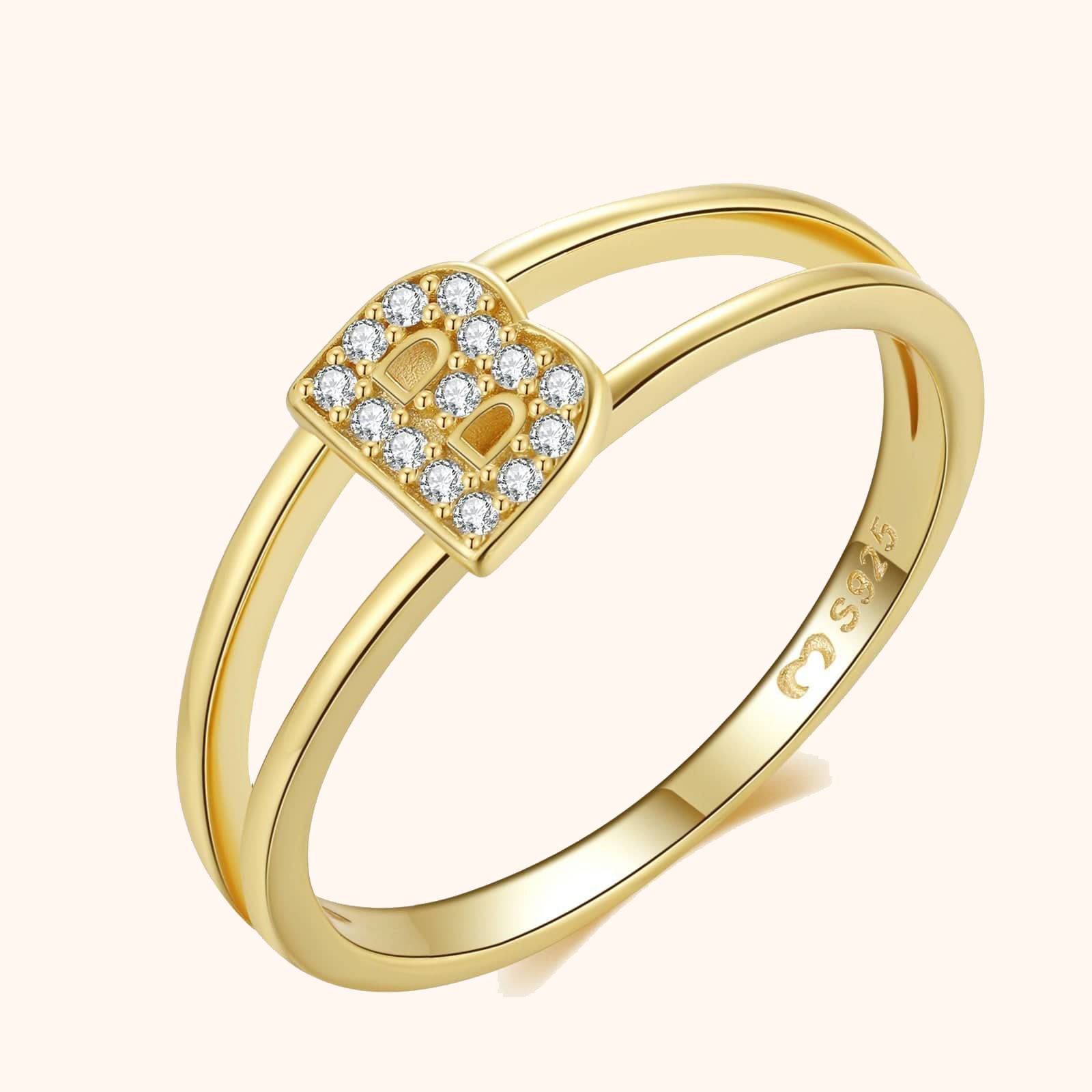 Golden Initials Ring