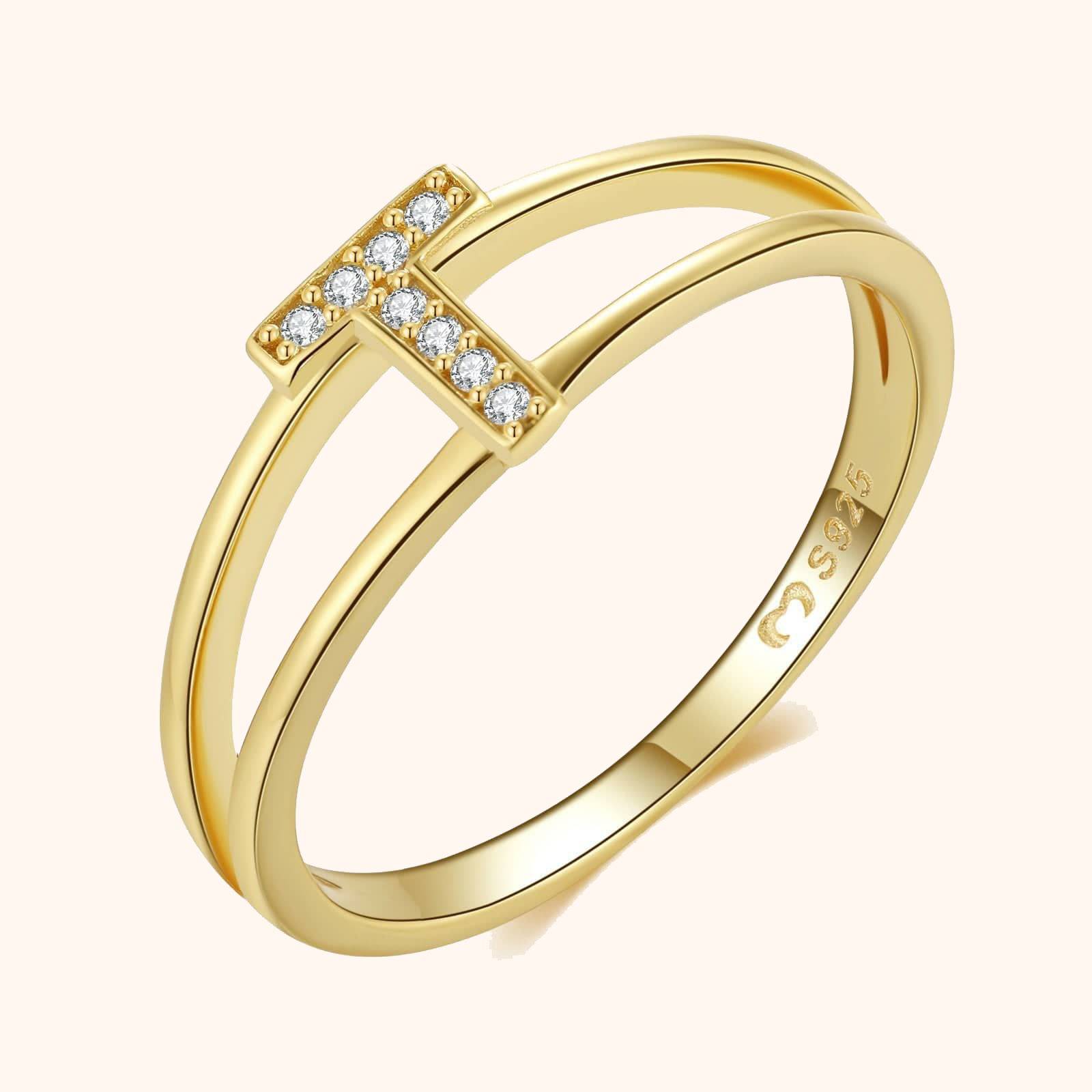 Golden Initials Ring