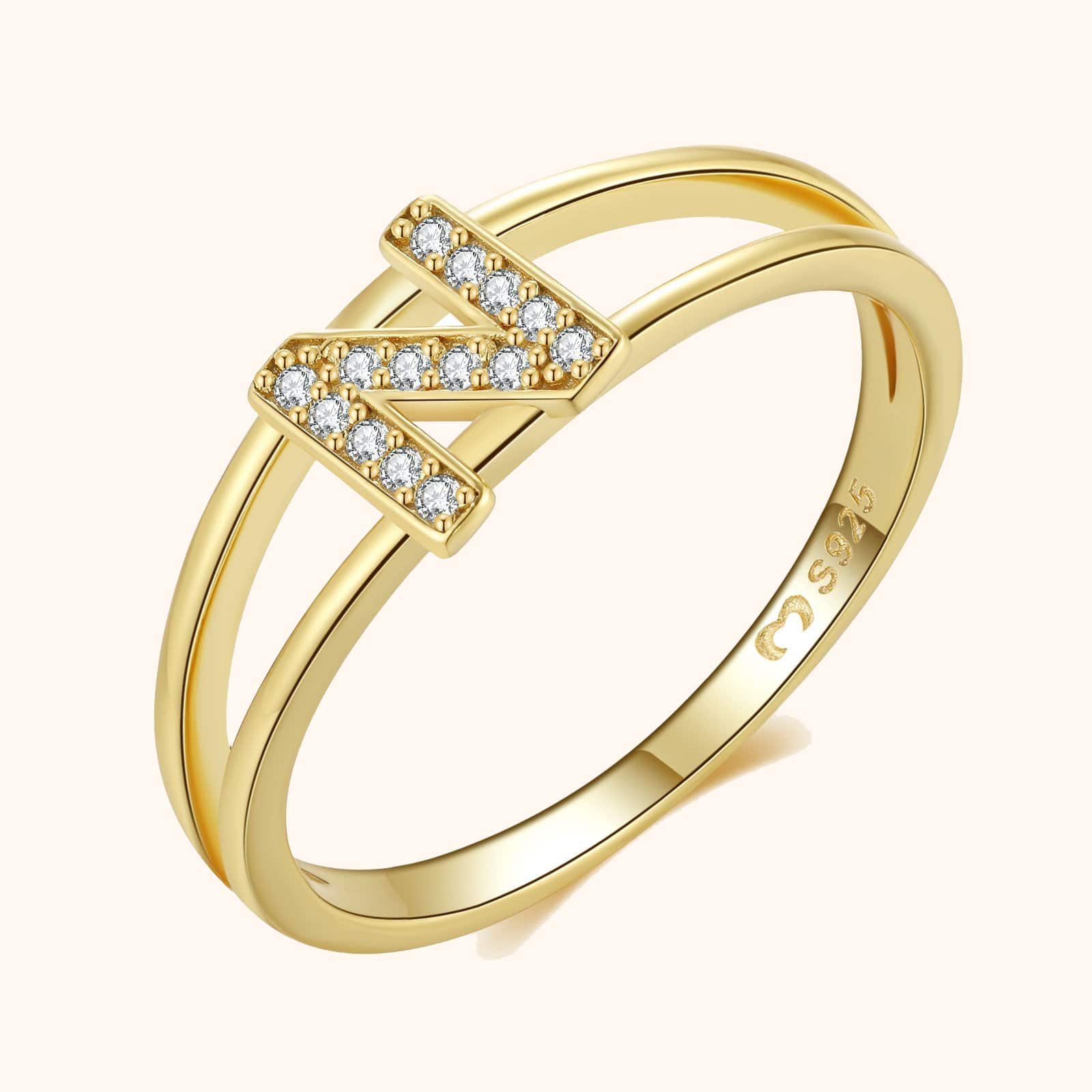 Golden Initials Ring
