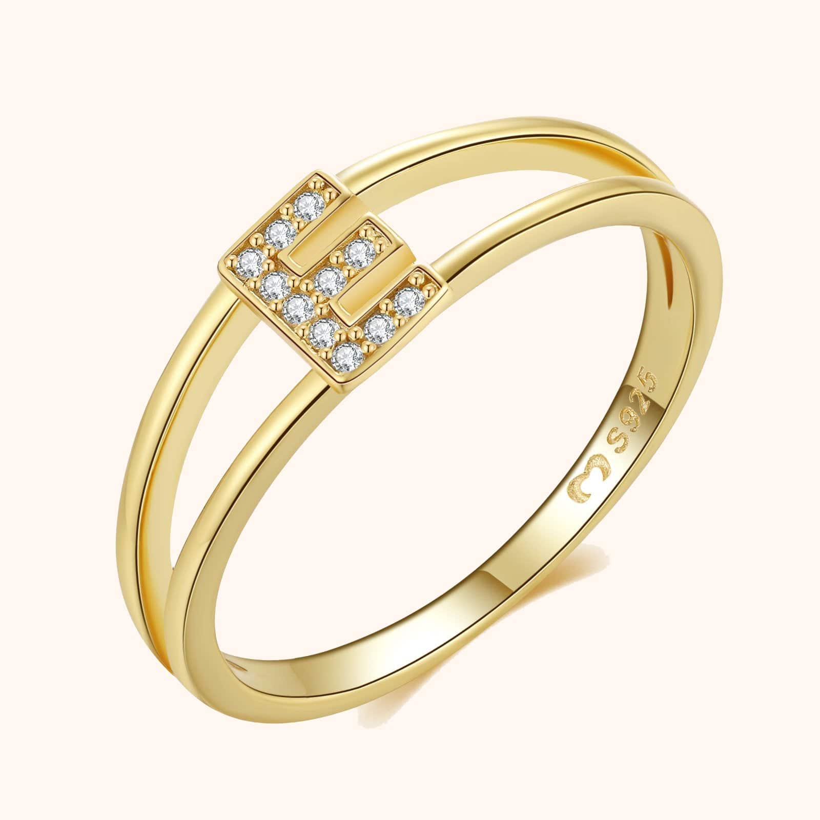 Golden Initials Ring