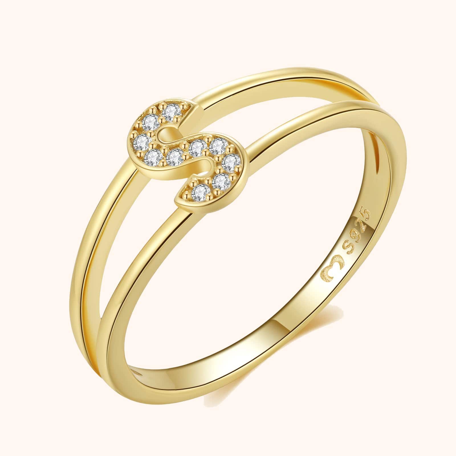 Golden Initials Ring