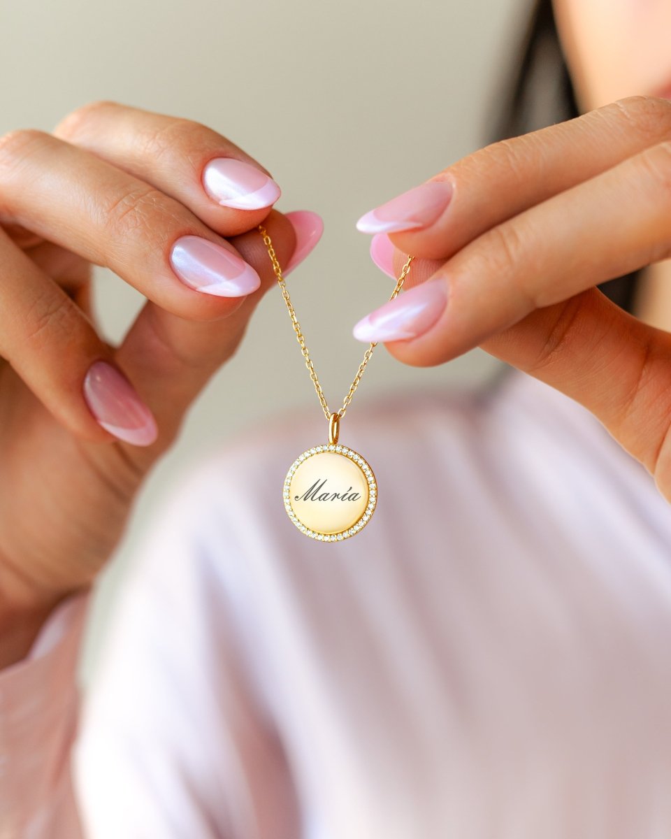 Medallion Necklace - Personalized - SophiaJewels