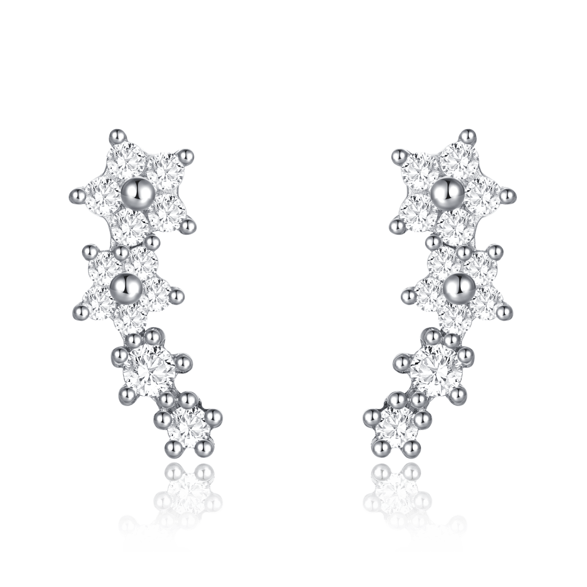 White Flowers Earrings