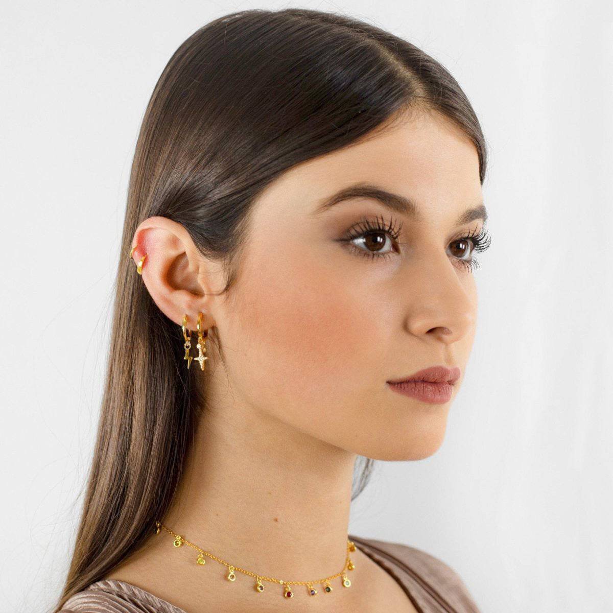Lightning Hoop Earrings