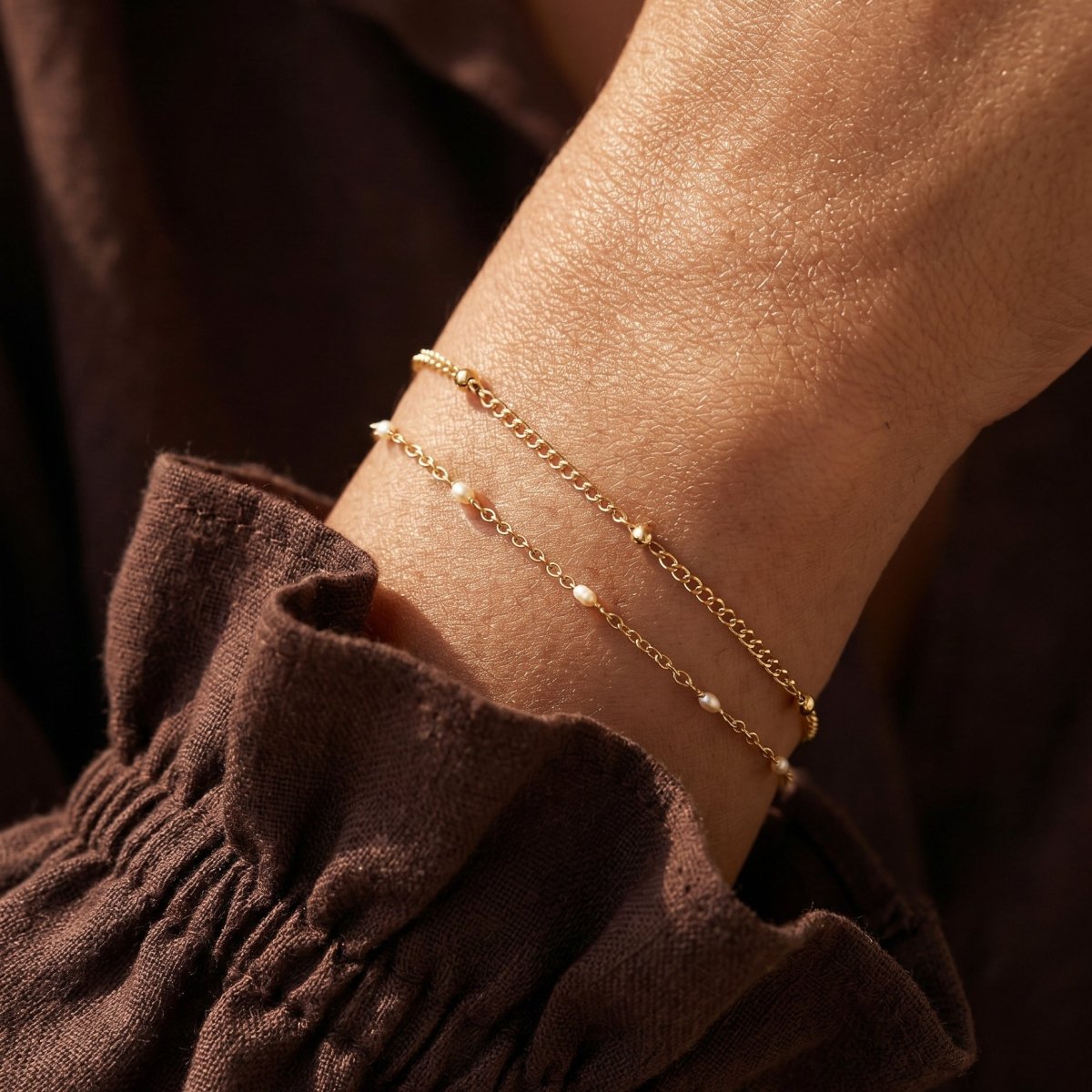 White Beads Bracelet