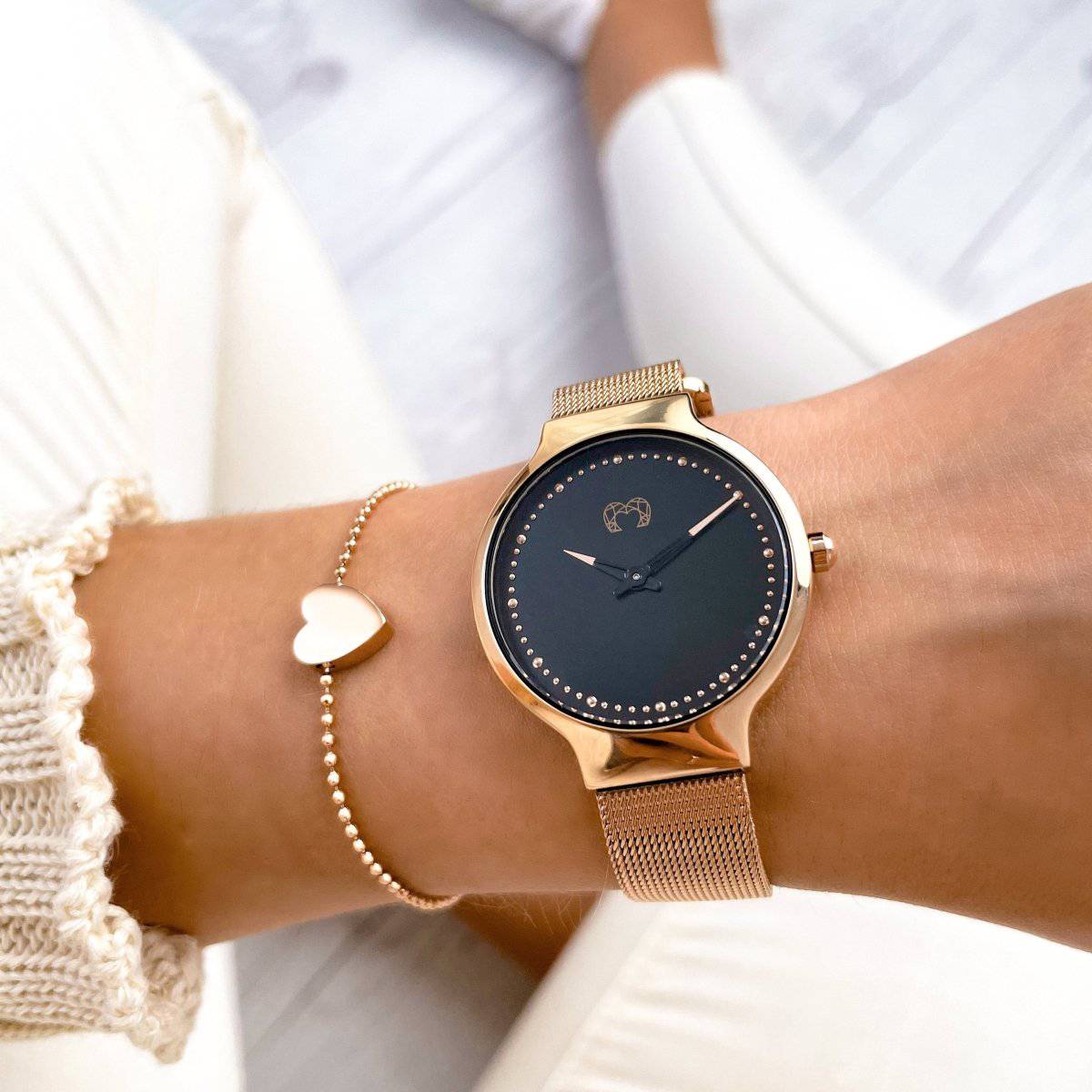 "Basis" Watch ~ RoseBlack - SophiaJewels