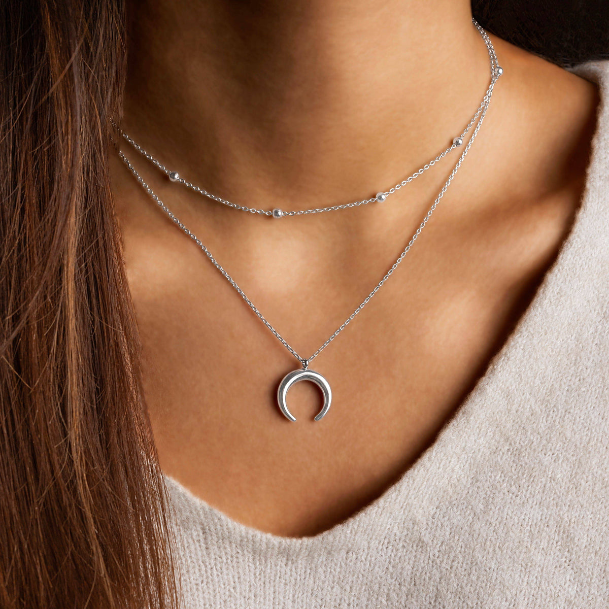Half Moon Balls Necklace