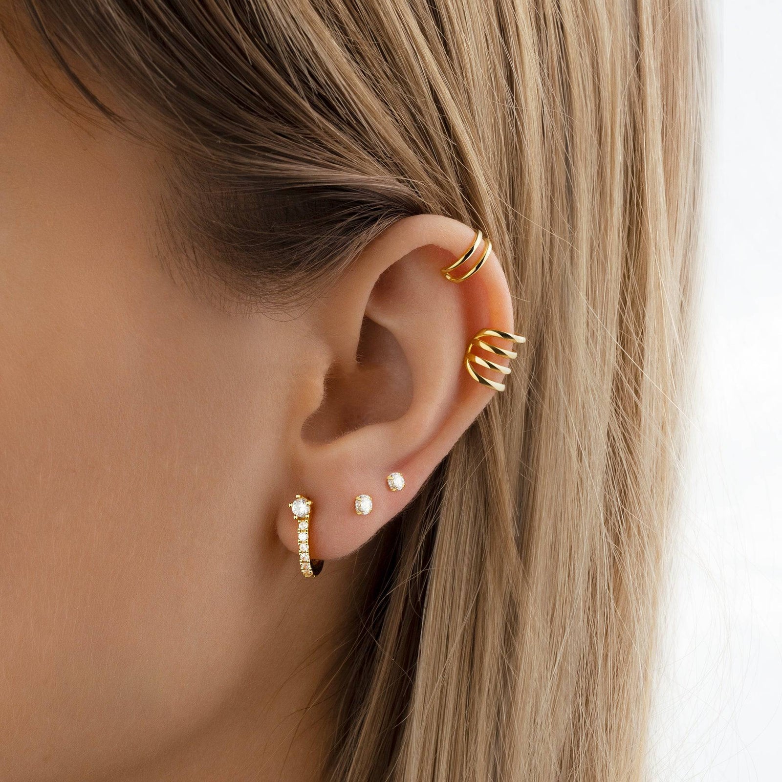 Zirconium Hoop Earrings