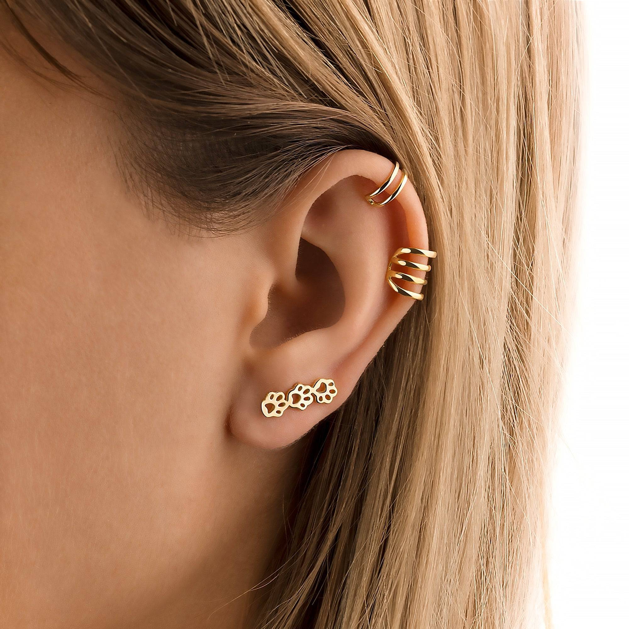 "Trio Pet Tracks" Earrings - SophiaJewels