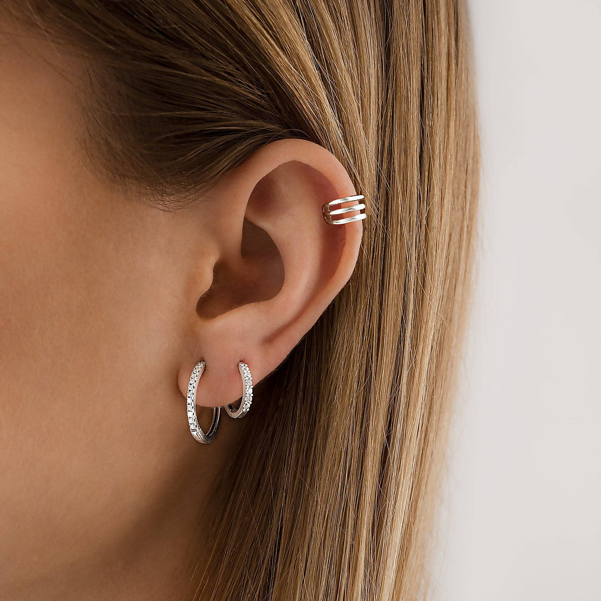 Zircon Hoop Earrings