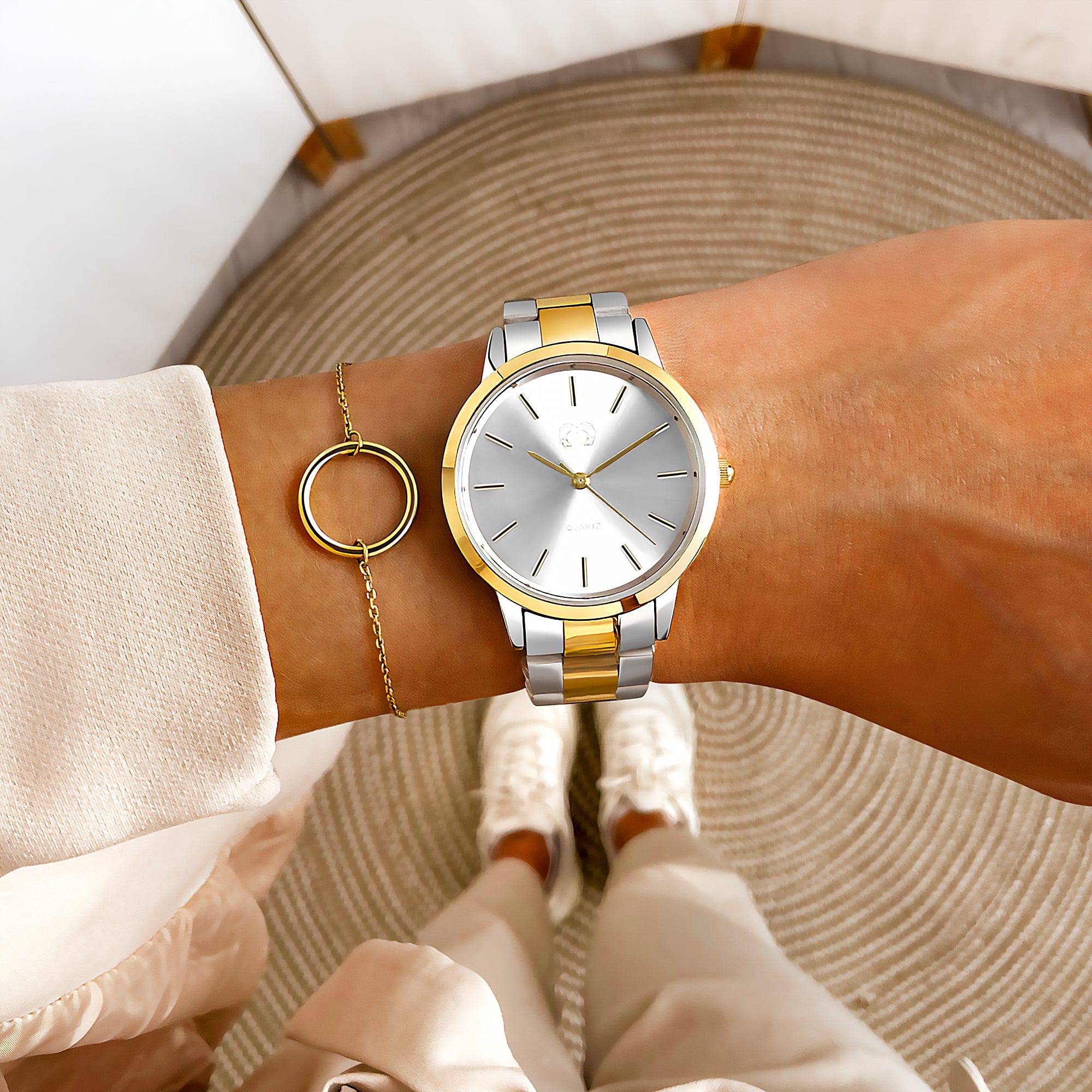 "California" Watch ~ GoldSilver - SophiaJewels