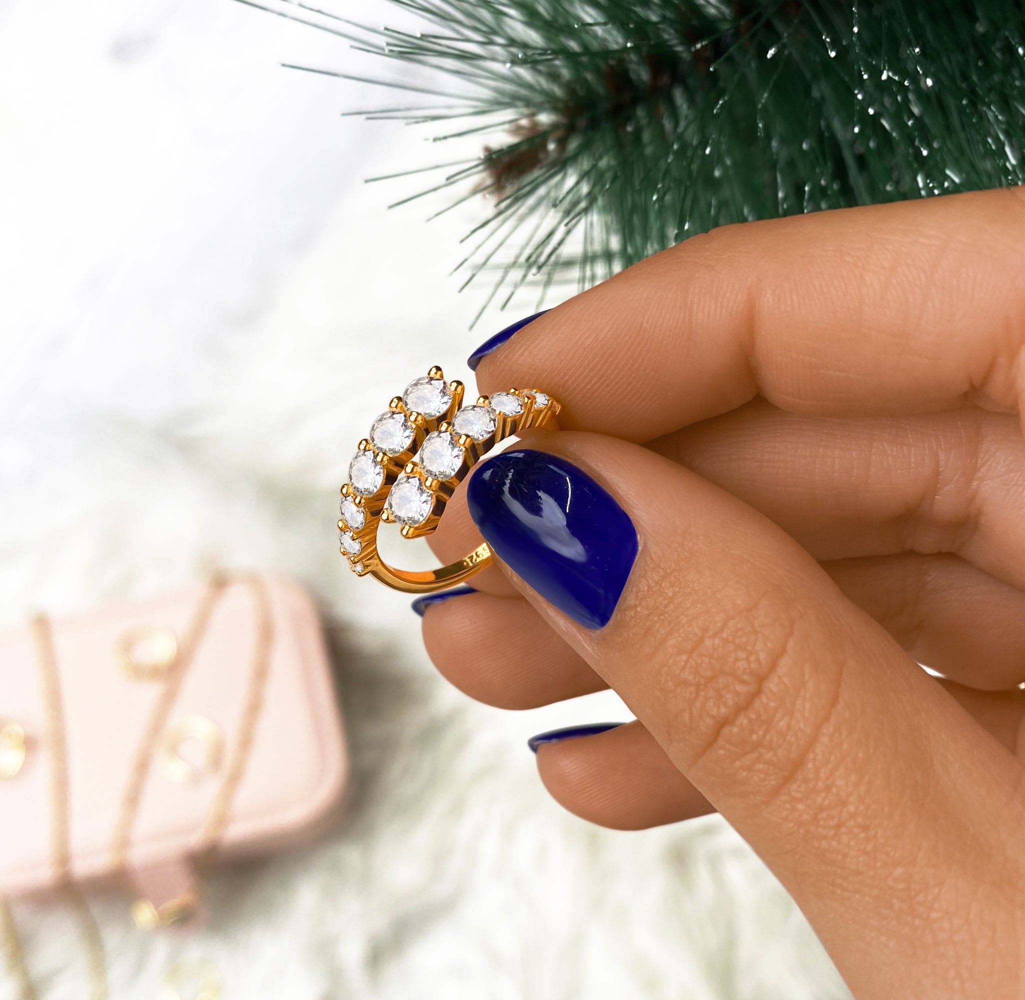 "Curly Zirconia" Ring - SophiaJewels