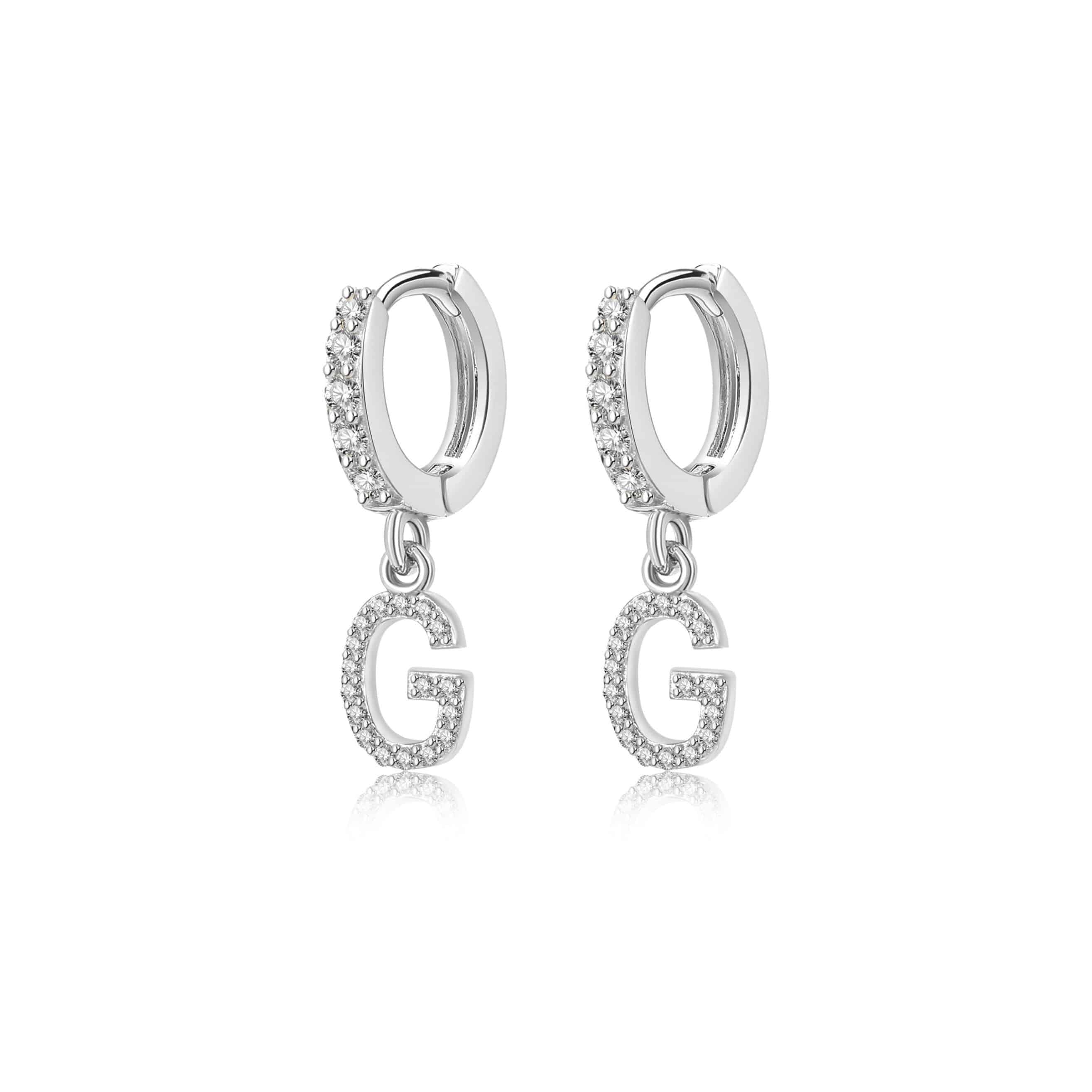 "Initial Hoops" Earrings - SophiaJewels