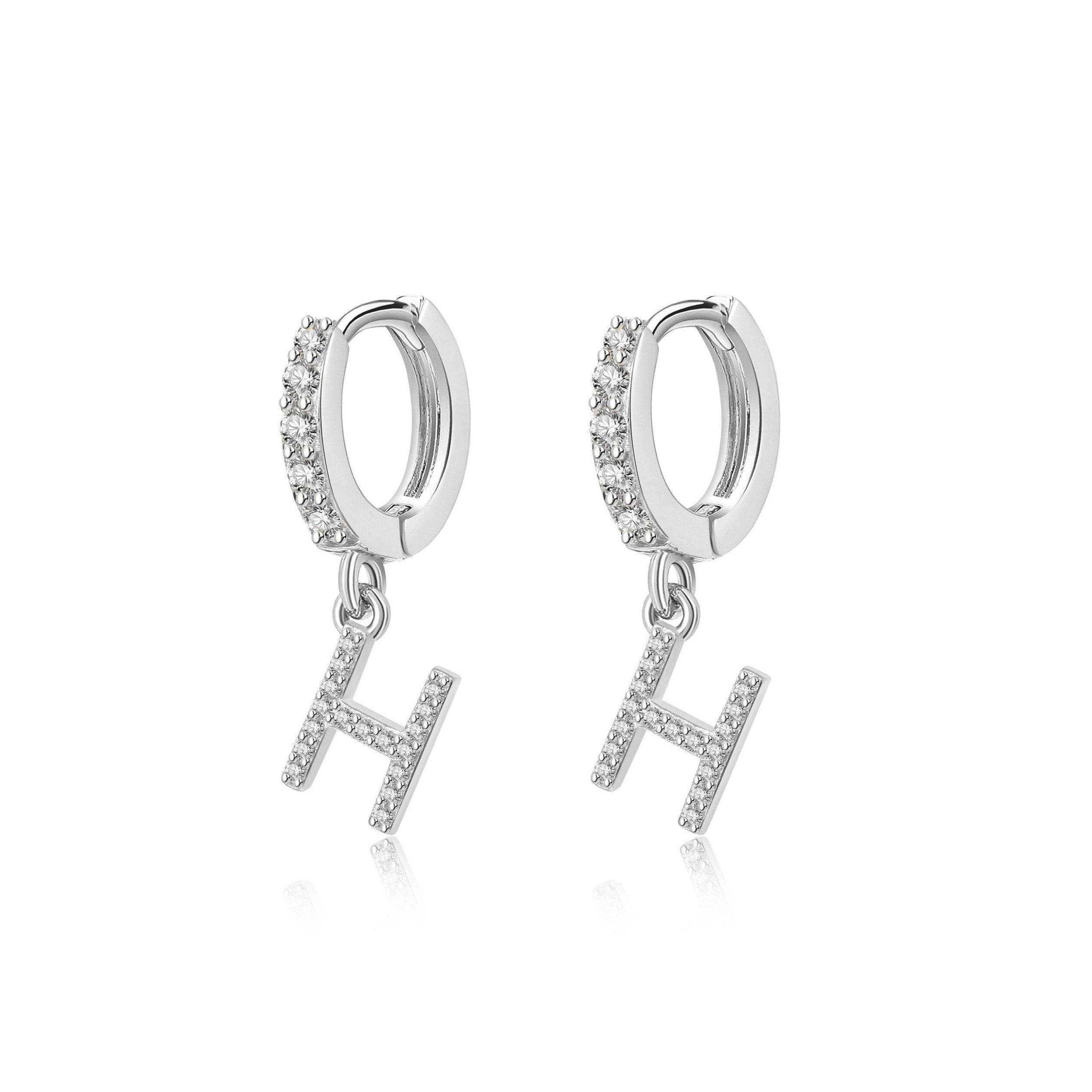 "Initial Hoops" Earrings - SophiaJewels