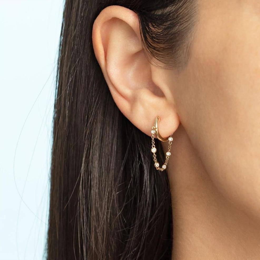 Ring and Chain Earring