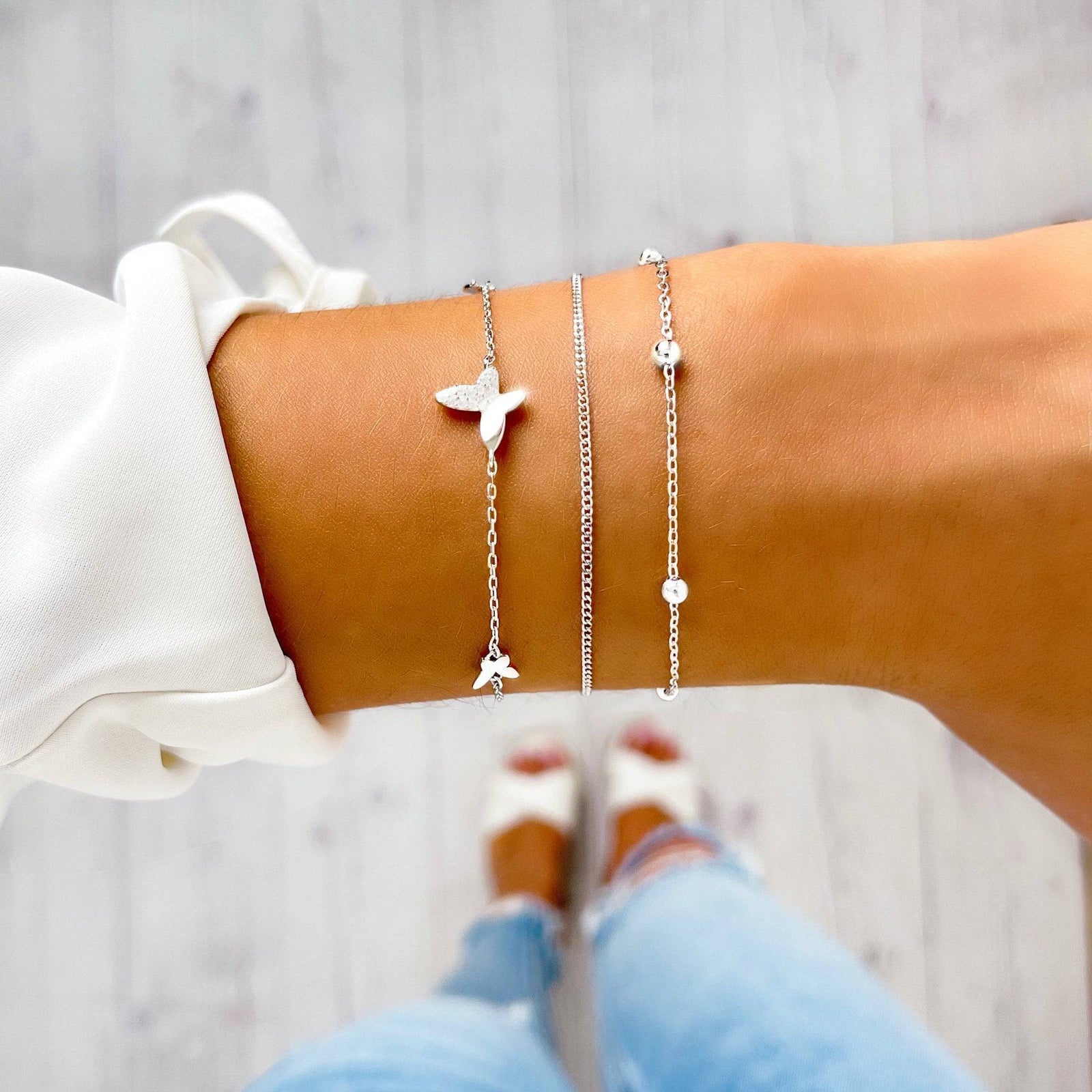 Three Butterfly Bracelet