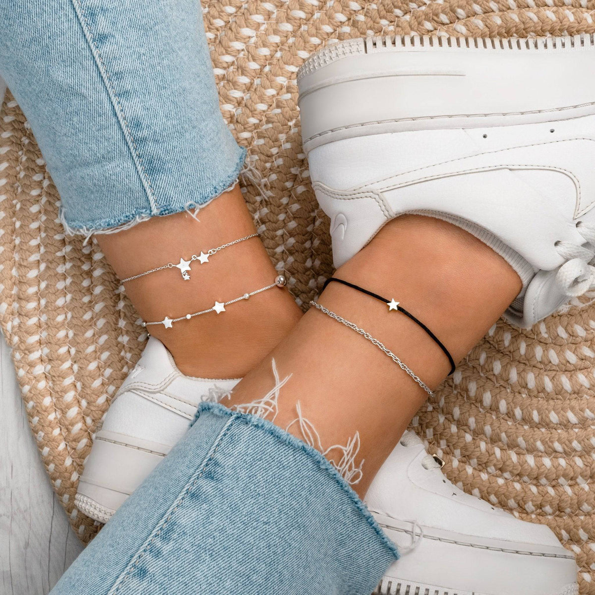 Stars and Beads Anklet
