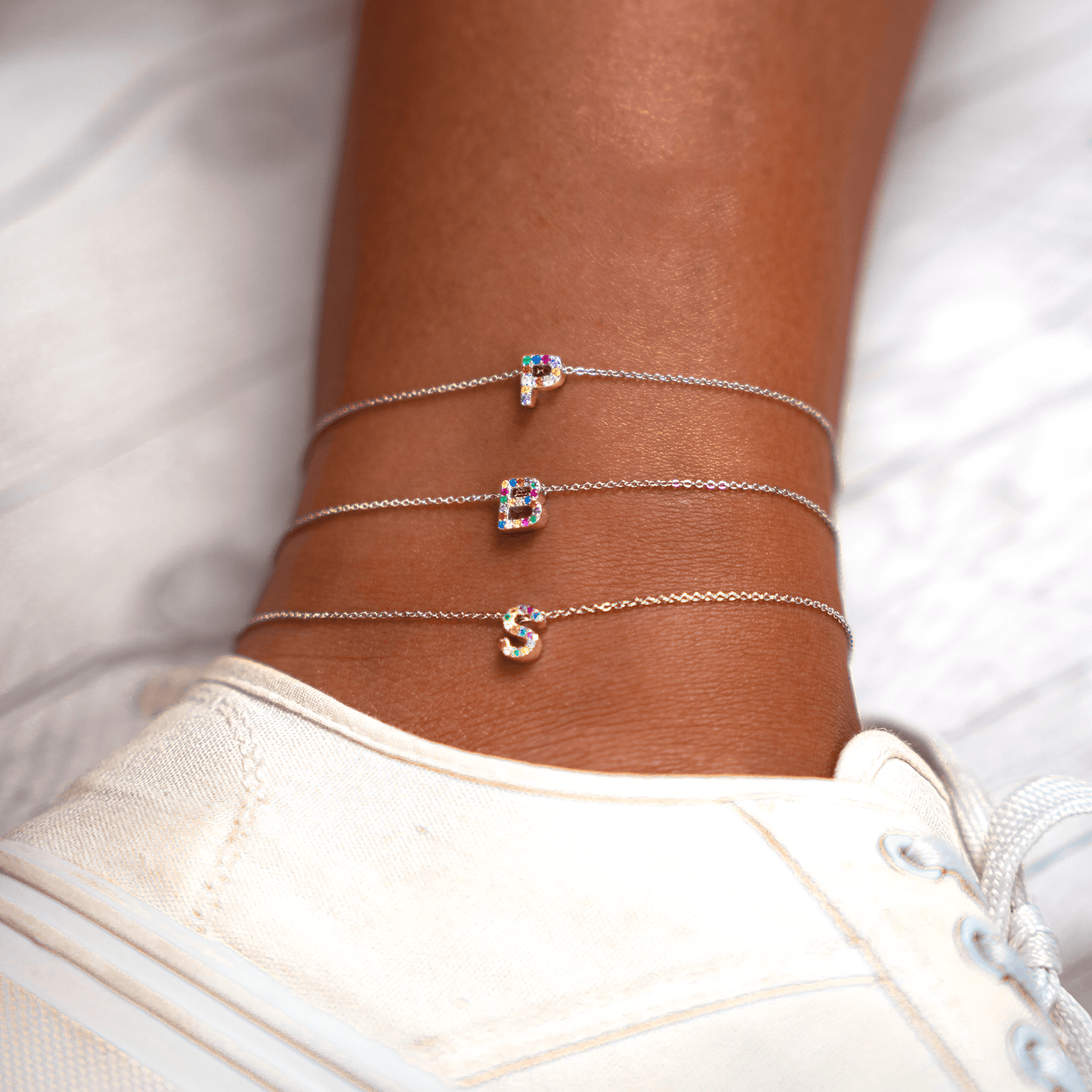 Irising Initial Anklet