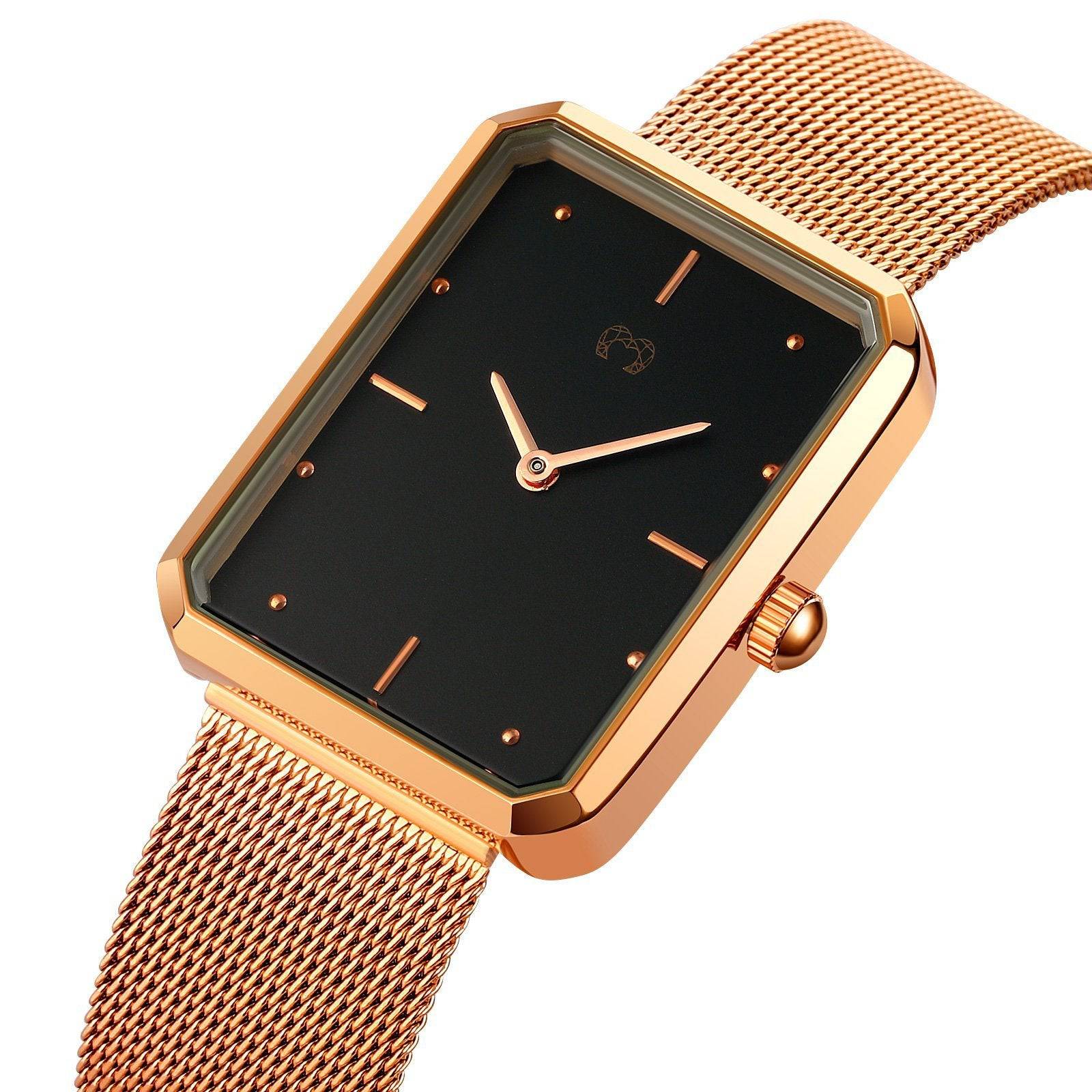 "Kapten" Watch ~ RoseBlack - SophiaJewels