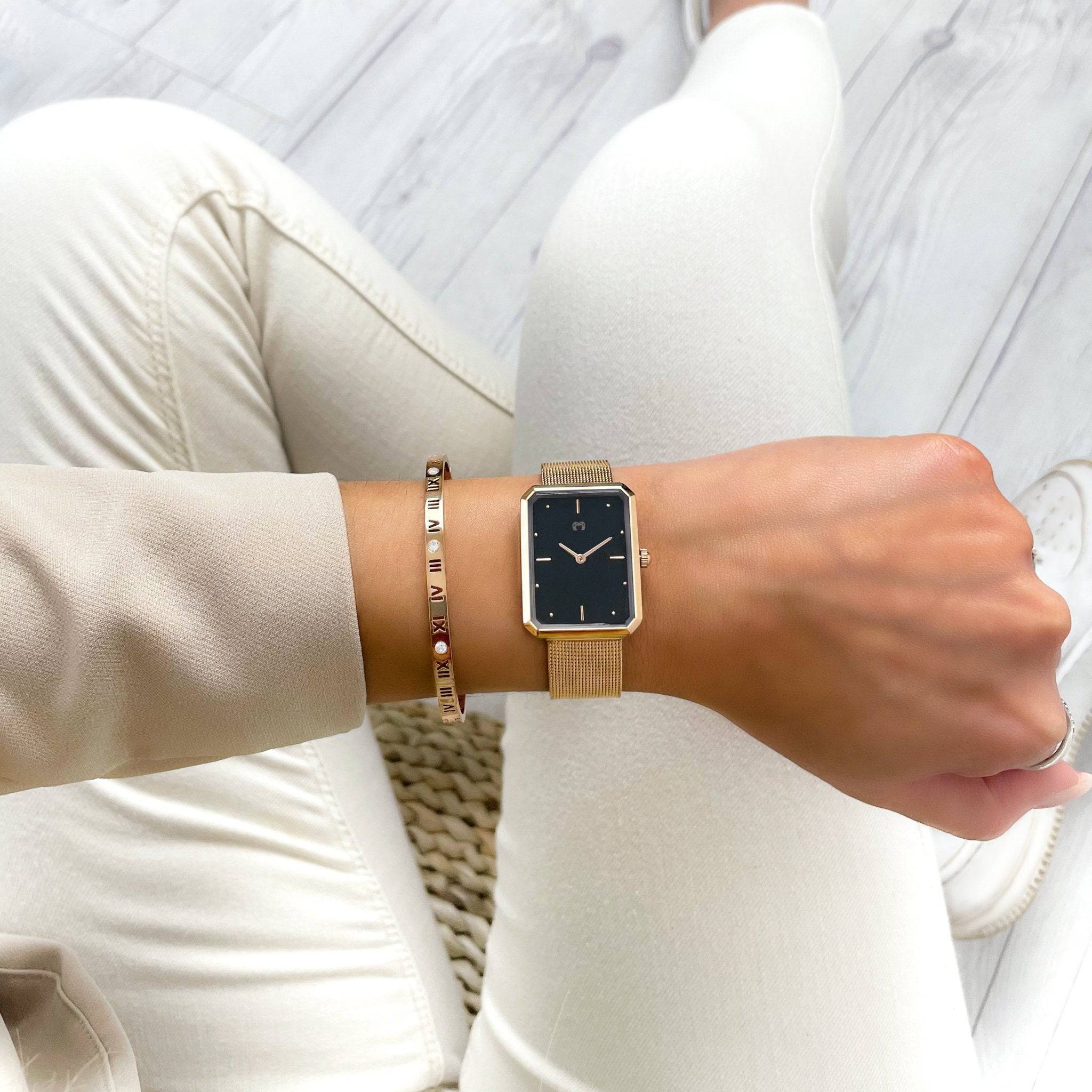 "Kapten" Watch ~ RoseBlack - SophiaJewels