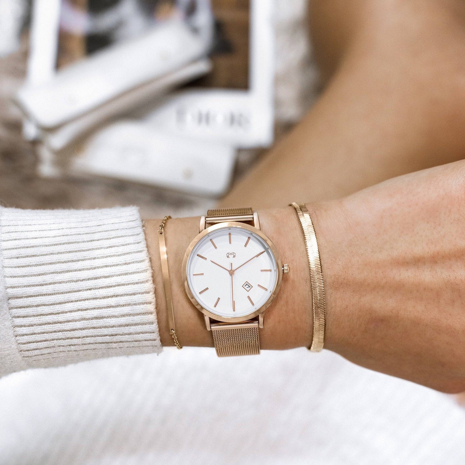 Sophia Jewels Watch ~ RoseWhite