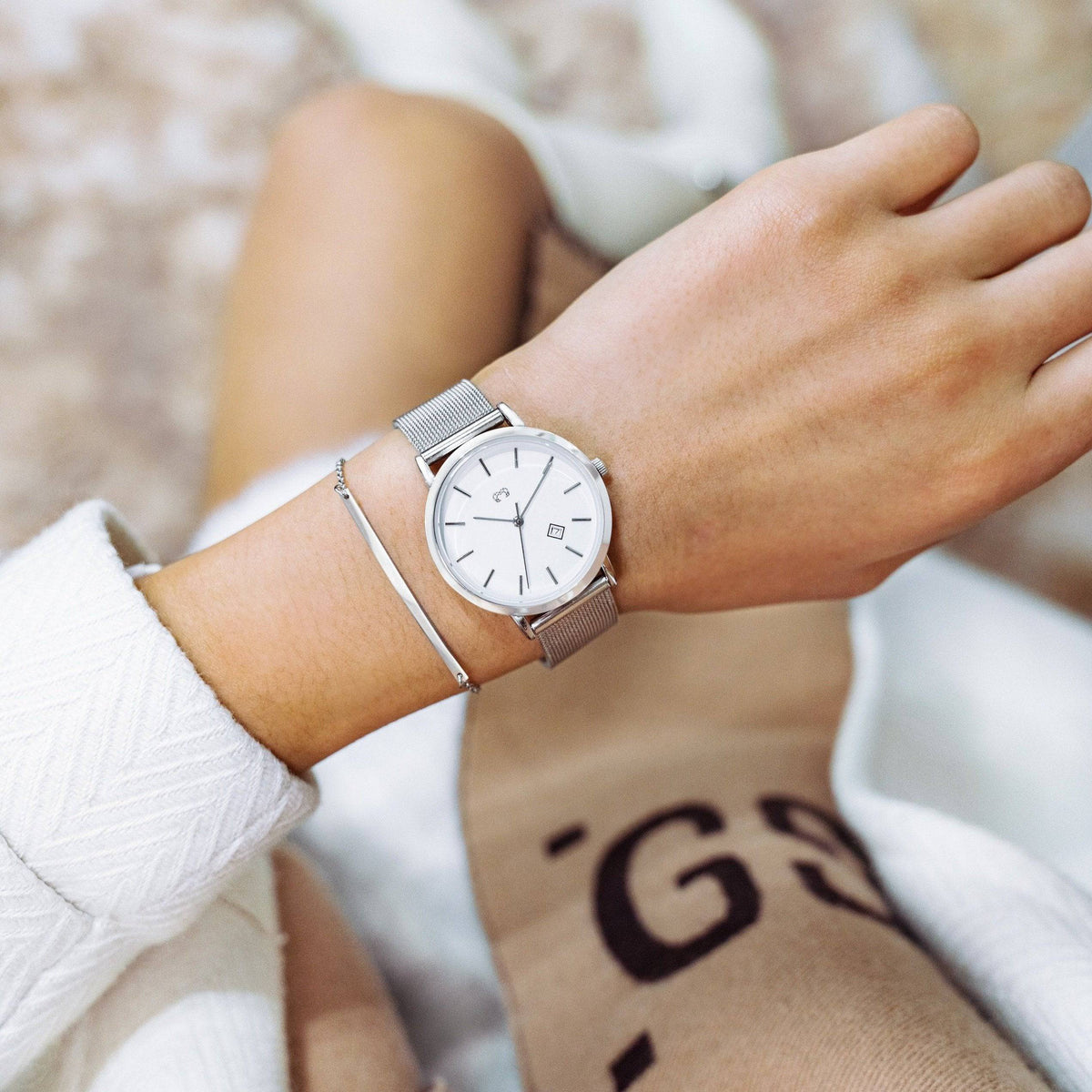 Sophia Jewels Watch ~ SilverWhite