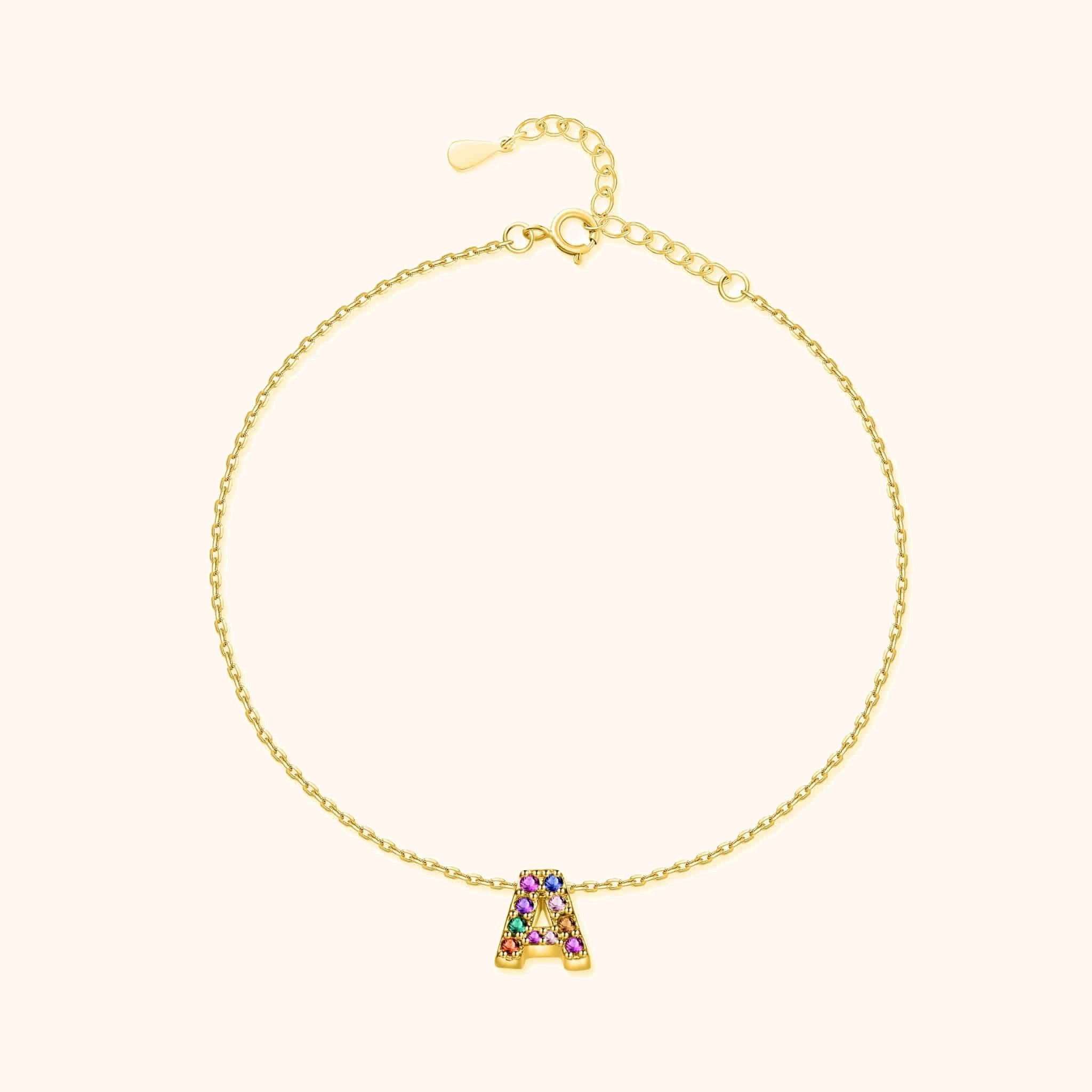 "Golden Initial" Anklet - SophiaJewels