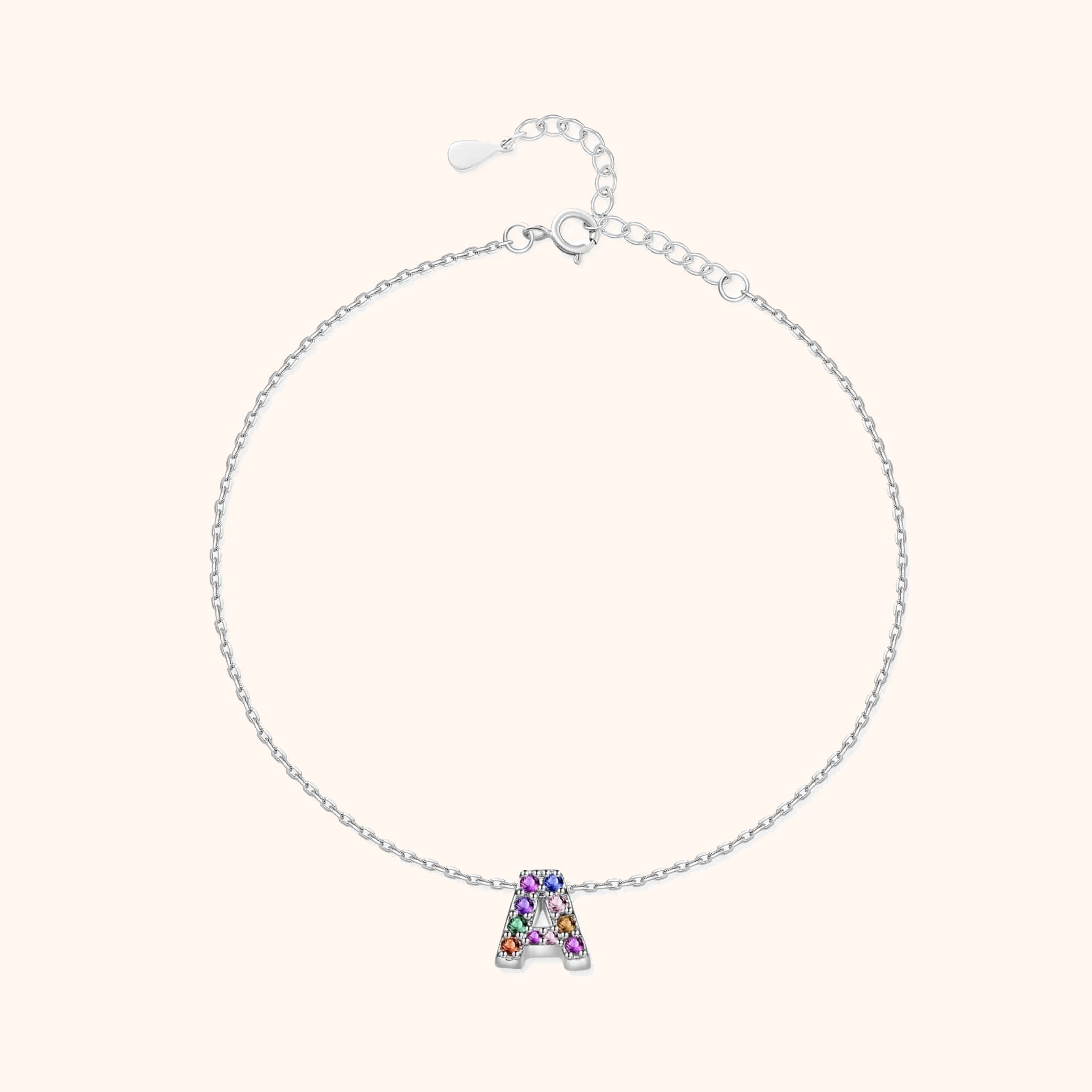 "Silver Initial" Anklet - SophiaJewels