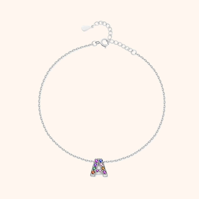 "Silver Initial" Anklet - SophiaJewels