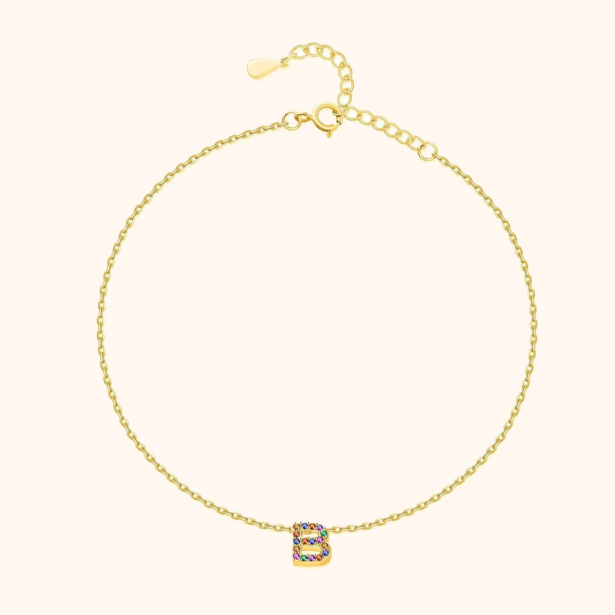 Irising Initial Anklet - SophiaJewels