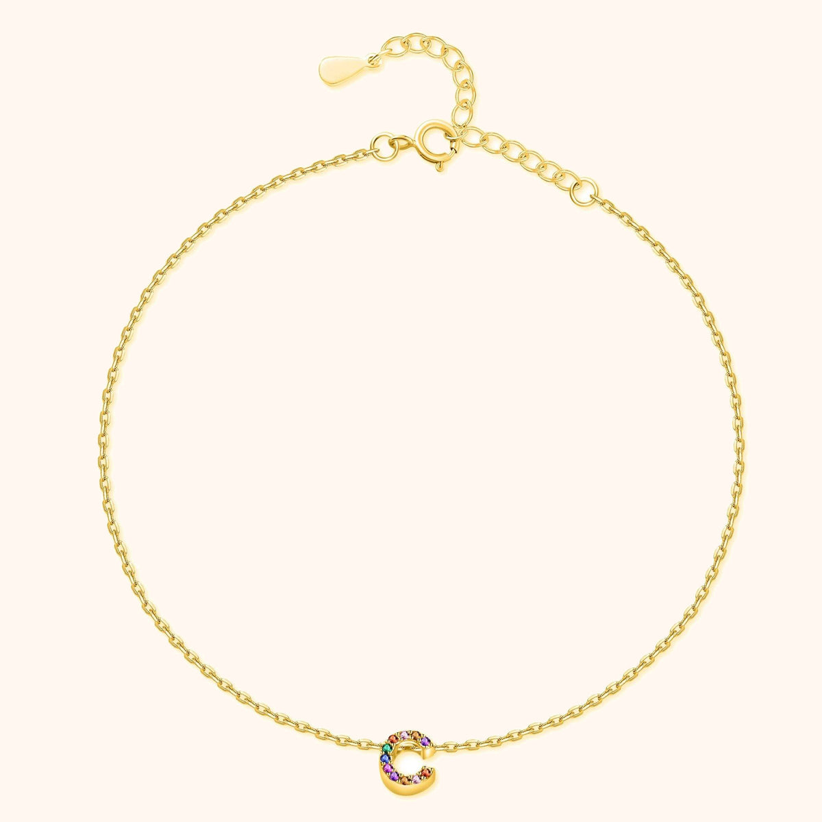 Irising Initial Anklet - SophiaJewels