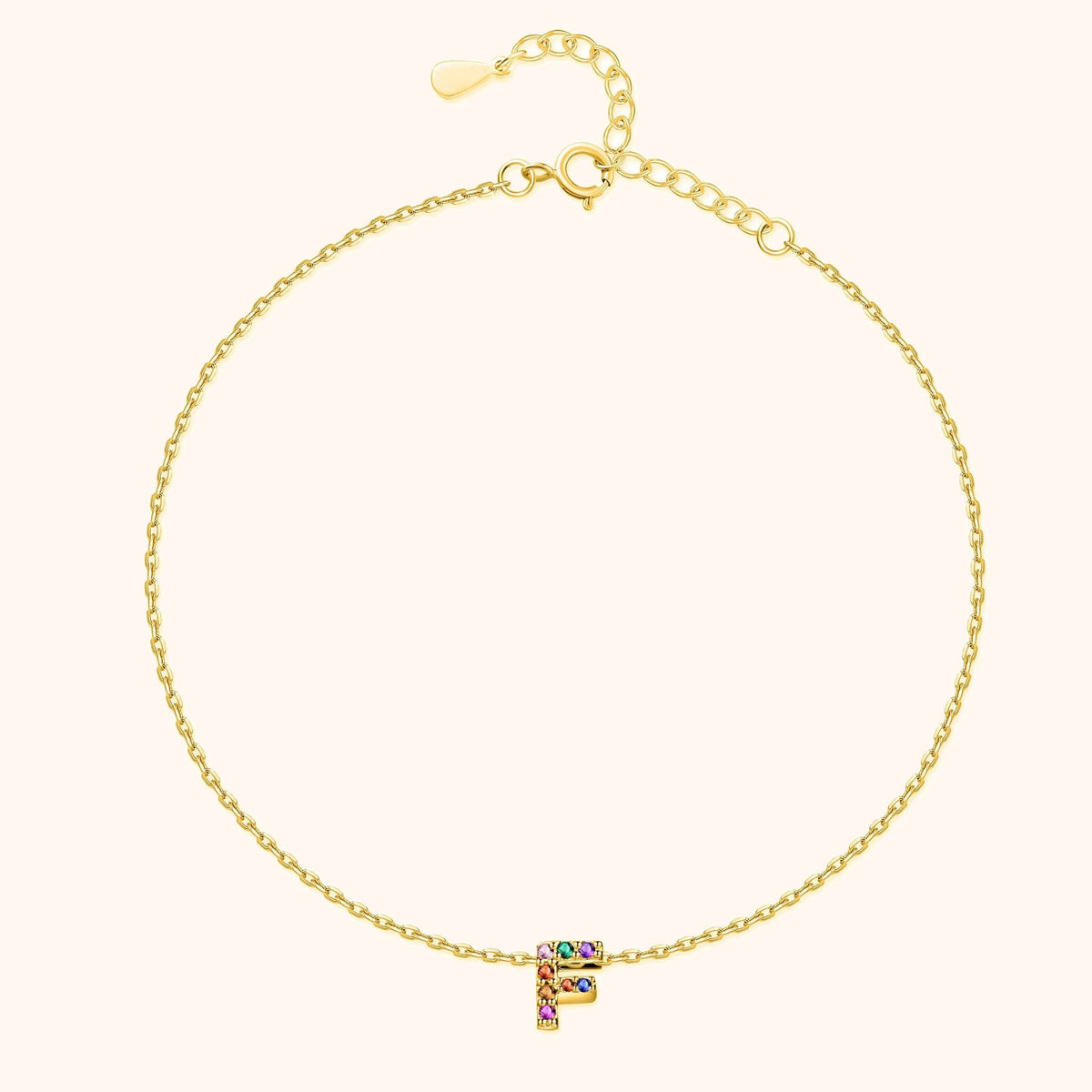 Irising Initial Anklet - SophiaJewels