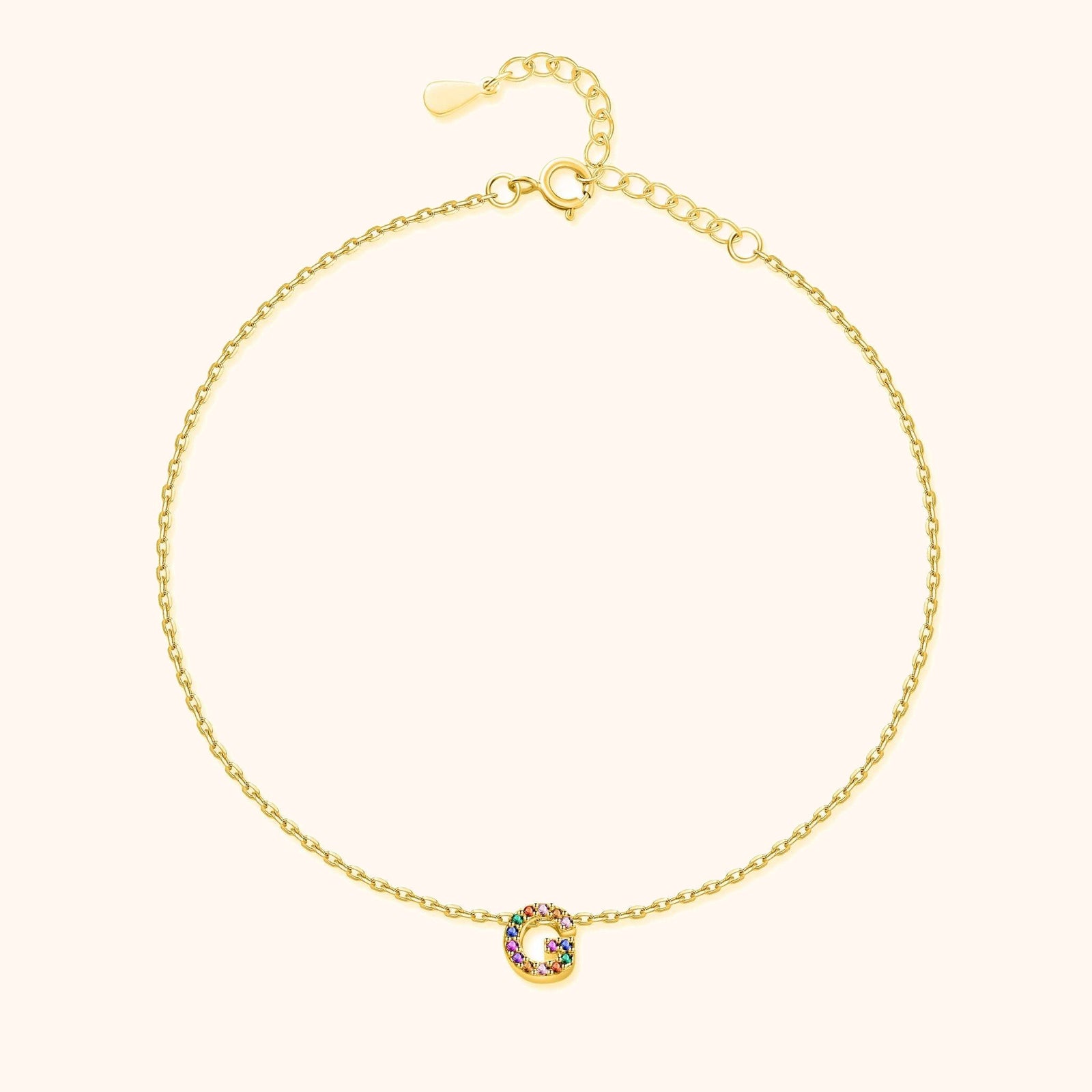Irising Initial Anklet - SophiaJewels