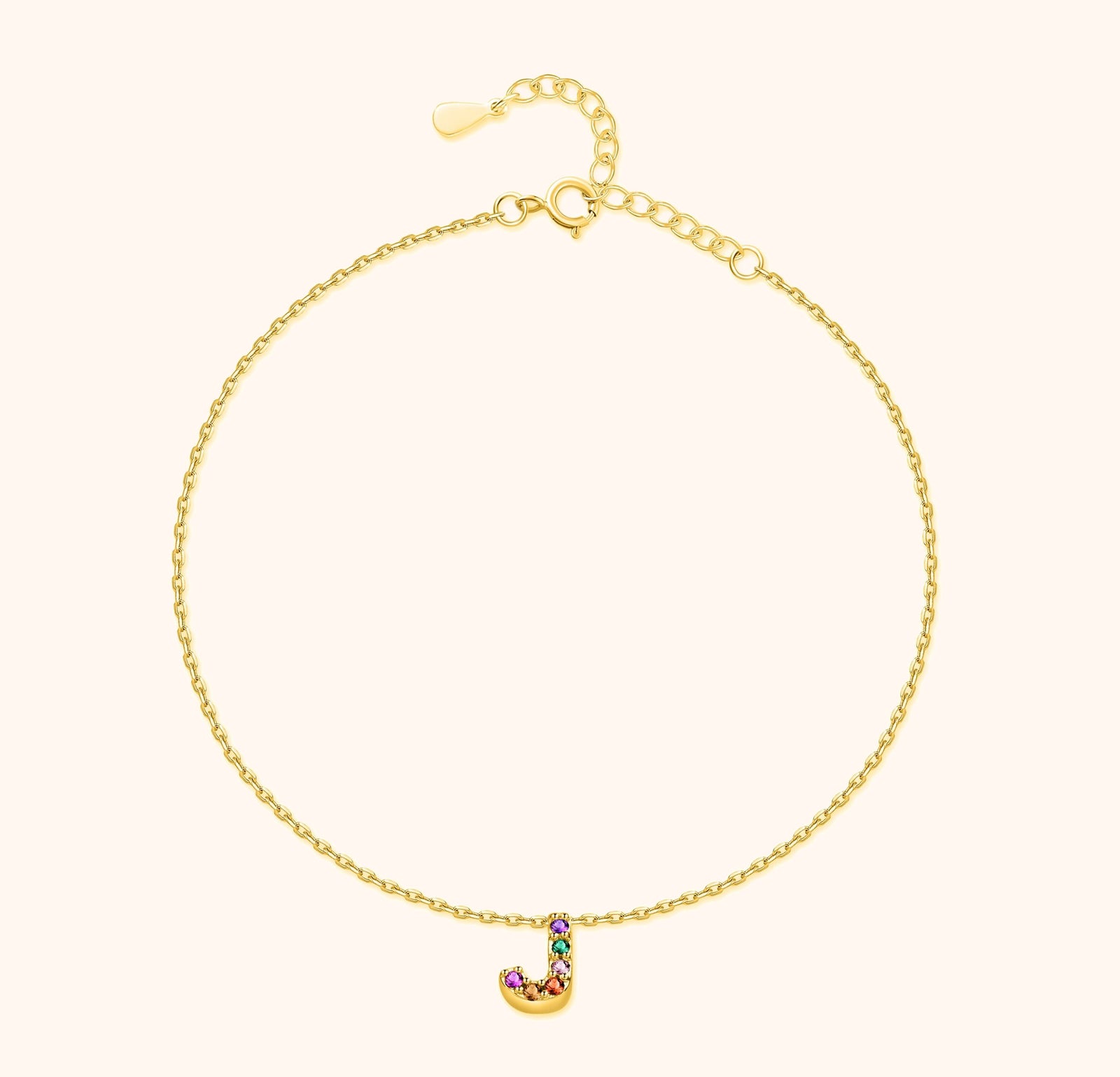 Irising Initial Anklet - SophiaJewels