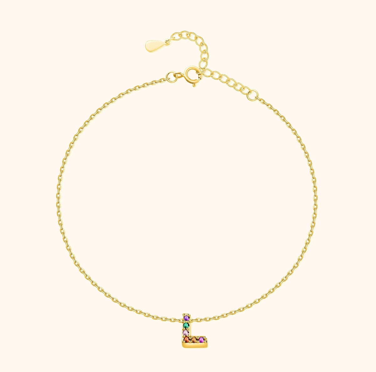 Irising Initial Anklet - SophiaJewels