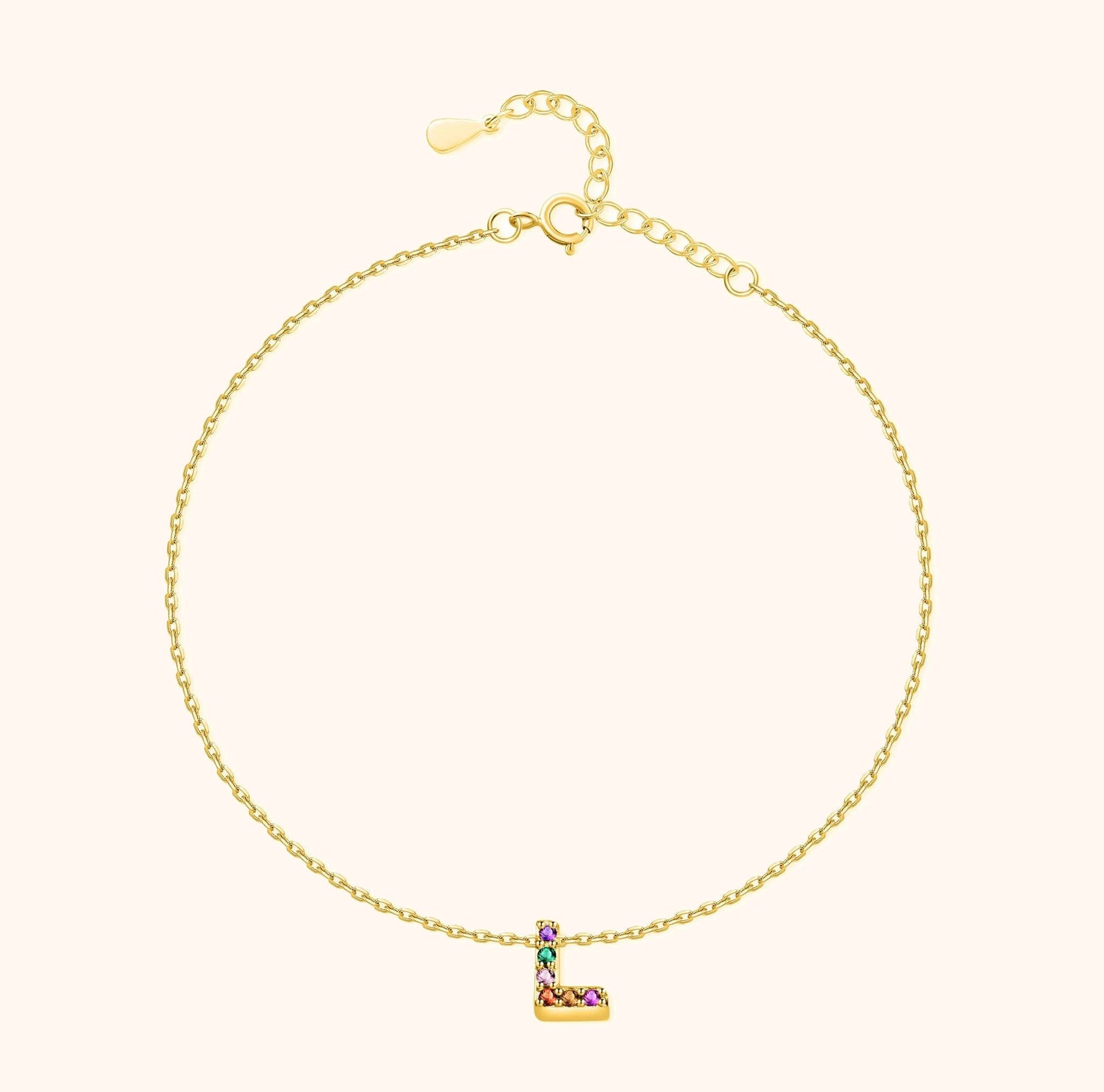 Irising Initial Anklet - SophiaJewels