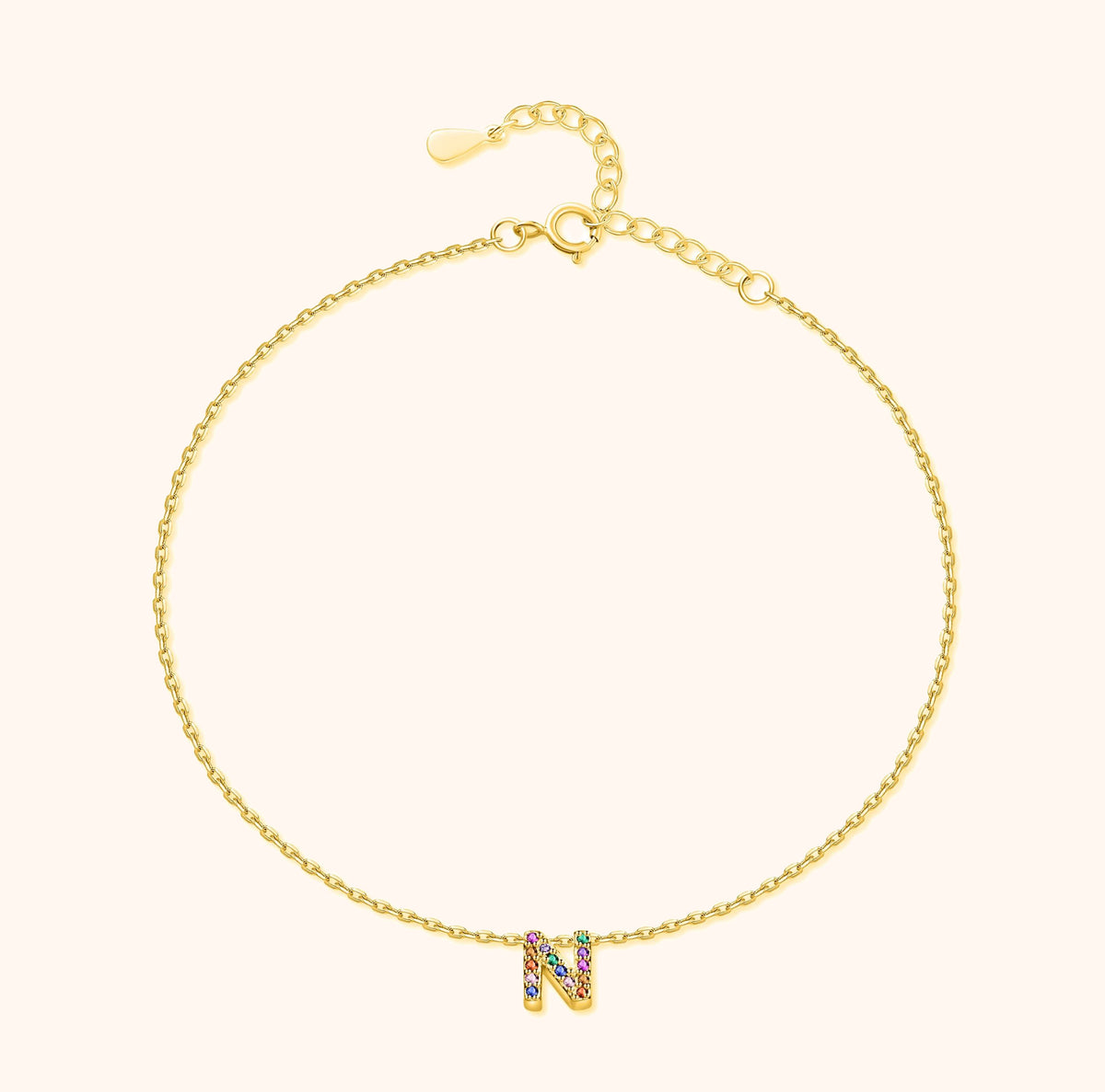 Irising Initial Anklet - SophiaJewels