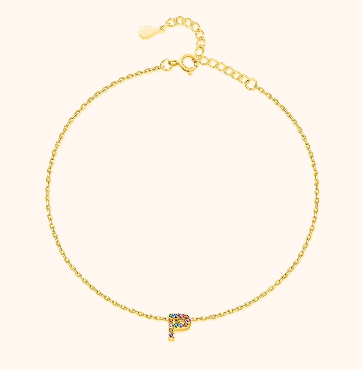 Irising Initial Anklet - SophiaJewels