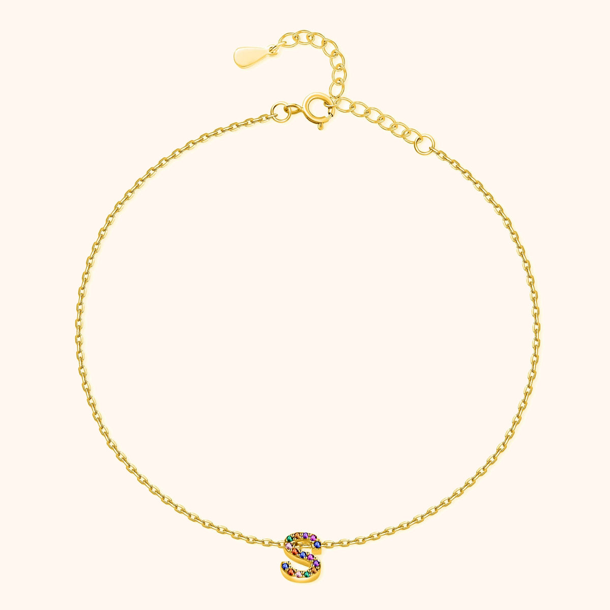 Irising Initial Anklet - SophiaJewels
