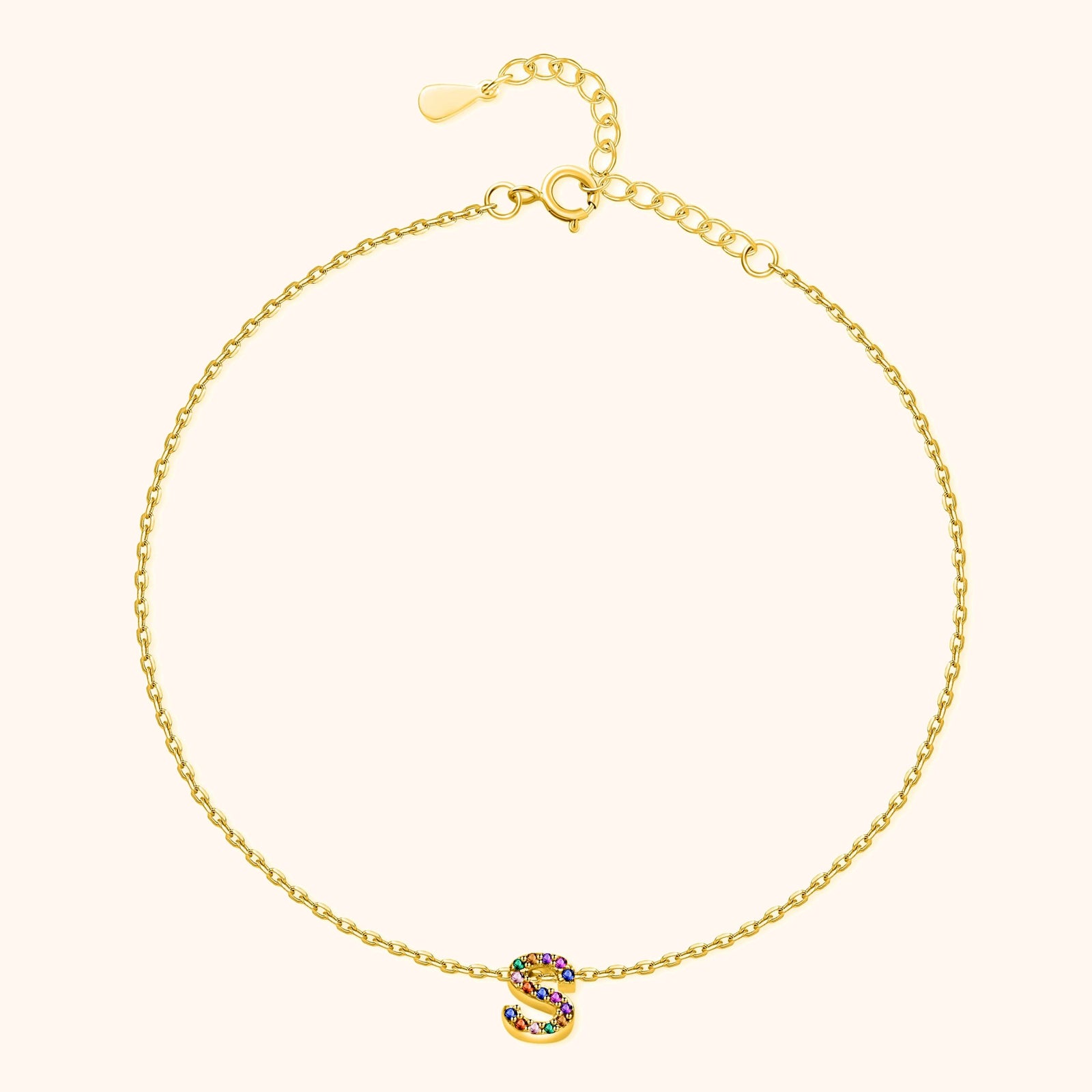 Irising Initial Anklet - SophiaJewels