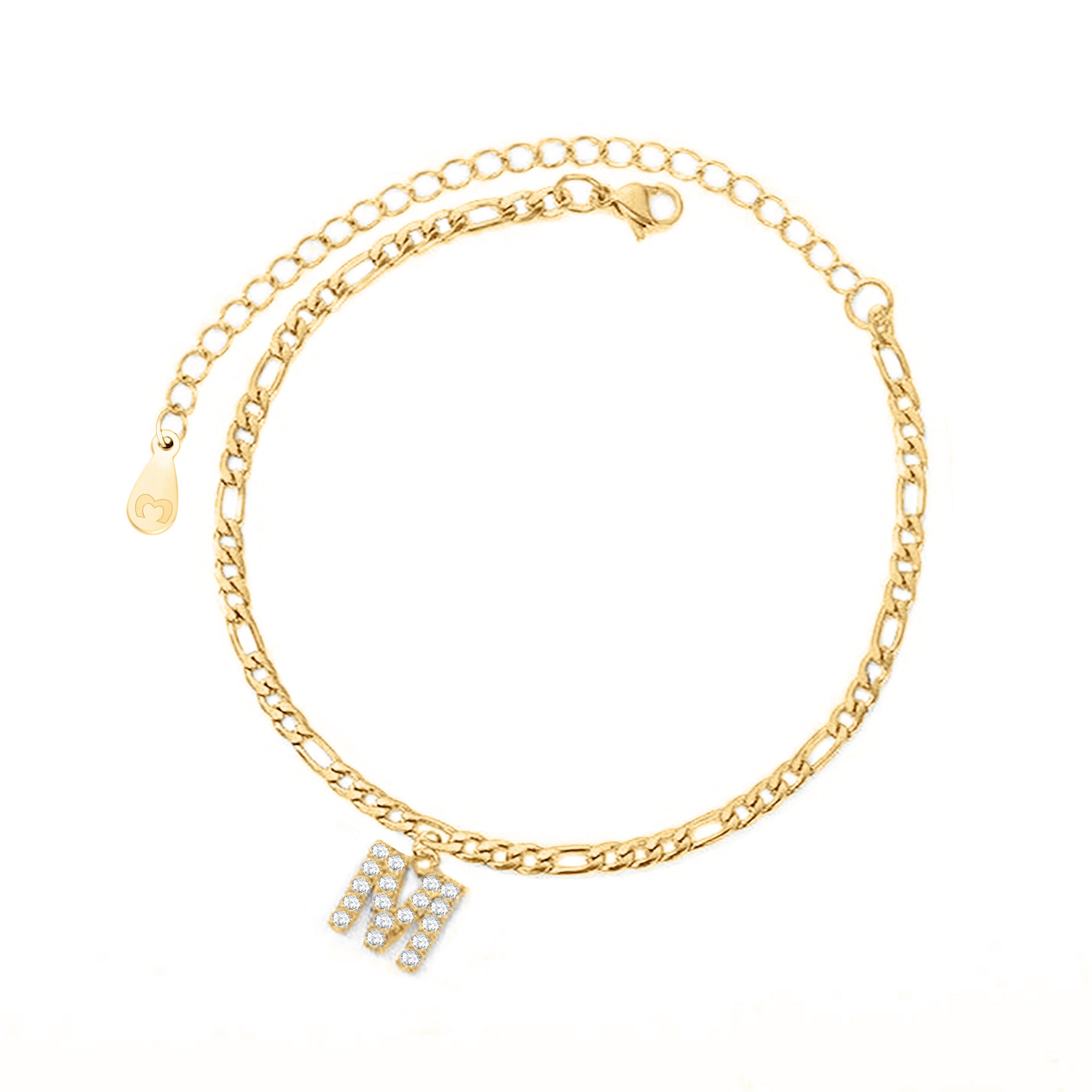 Ankle bracelet clearance with initial charms