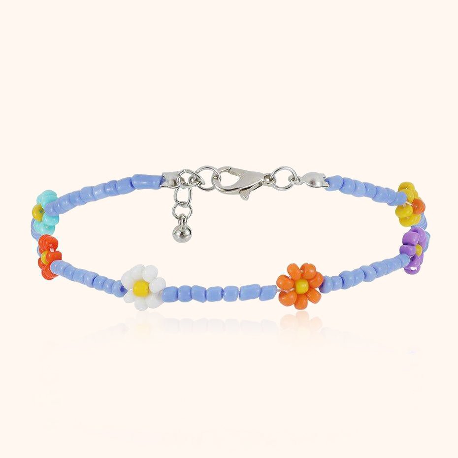 "Little Flowers" Anklet ~ Multicolour