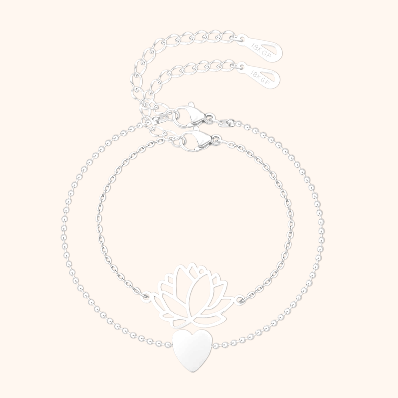 Lotus-Heart Bracelet - SophiaJewels