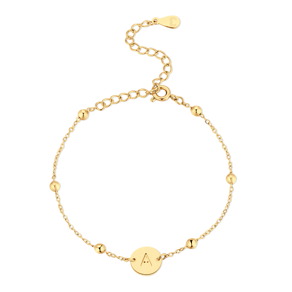 Initial Circle Bracelet