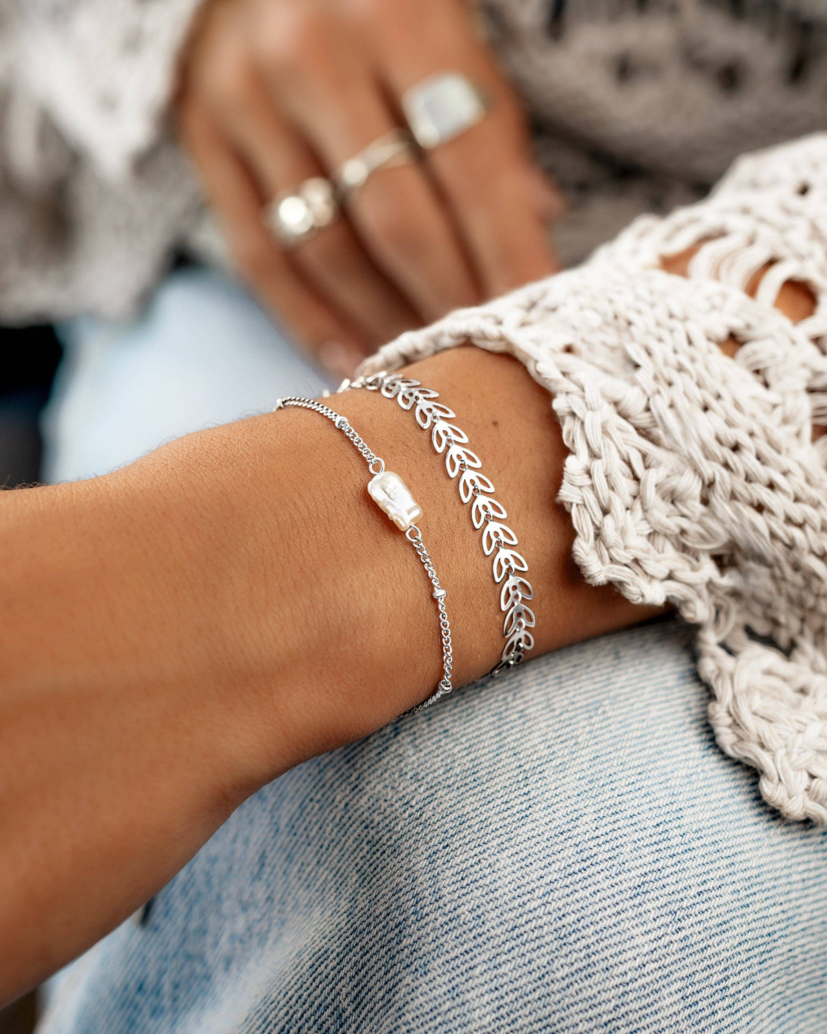 Herringbone Leaf Bracelet - SophiaJewels